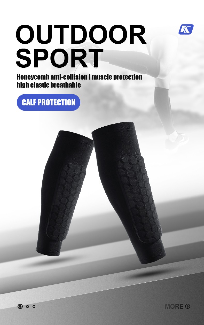 1Pcs Women Men Football Shin Guards Soccer Honeycomb Anti-collision Compression