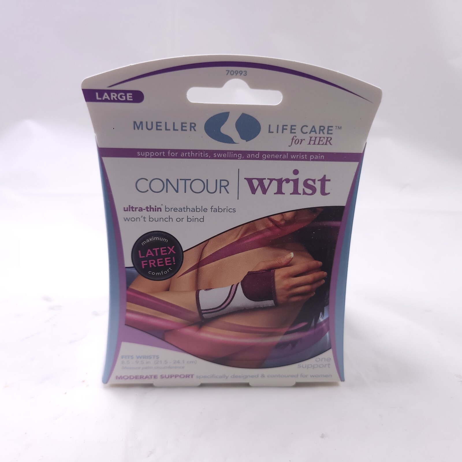 Mueller Life Care For Her Contour Wrist Brace Moderate Support Size L