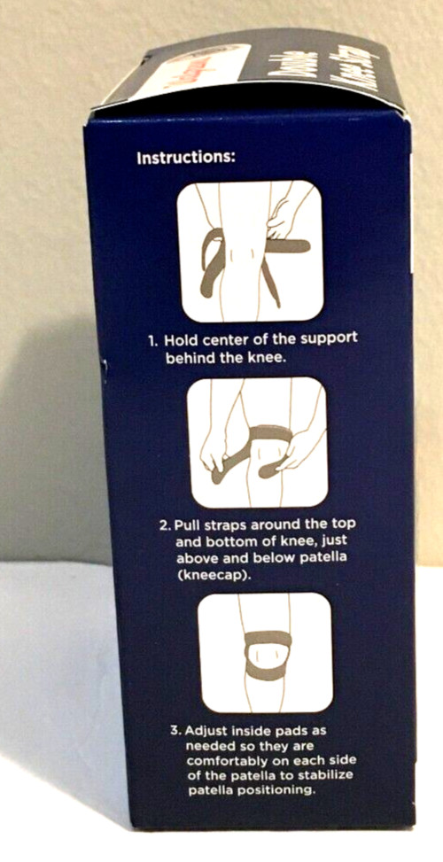 Walgreens Double Knee Strap Left or Right One Size Adjustable Support Padded New