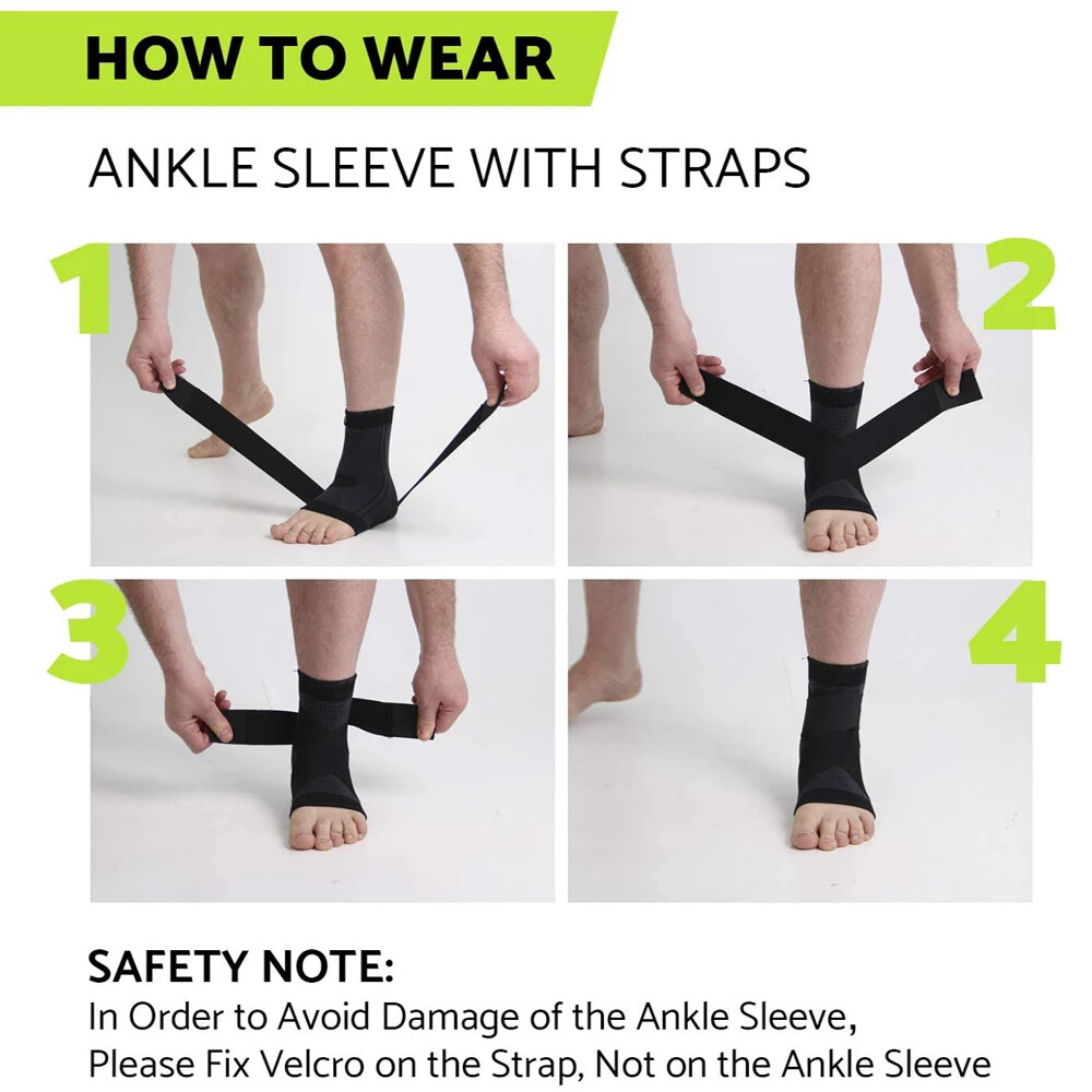 Ankle Brace Compression Sleeve Achilles Tendonitis Joint Pain Plantar Fasciitis