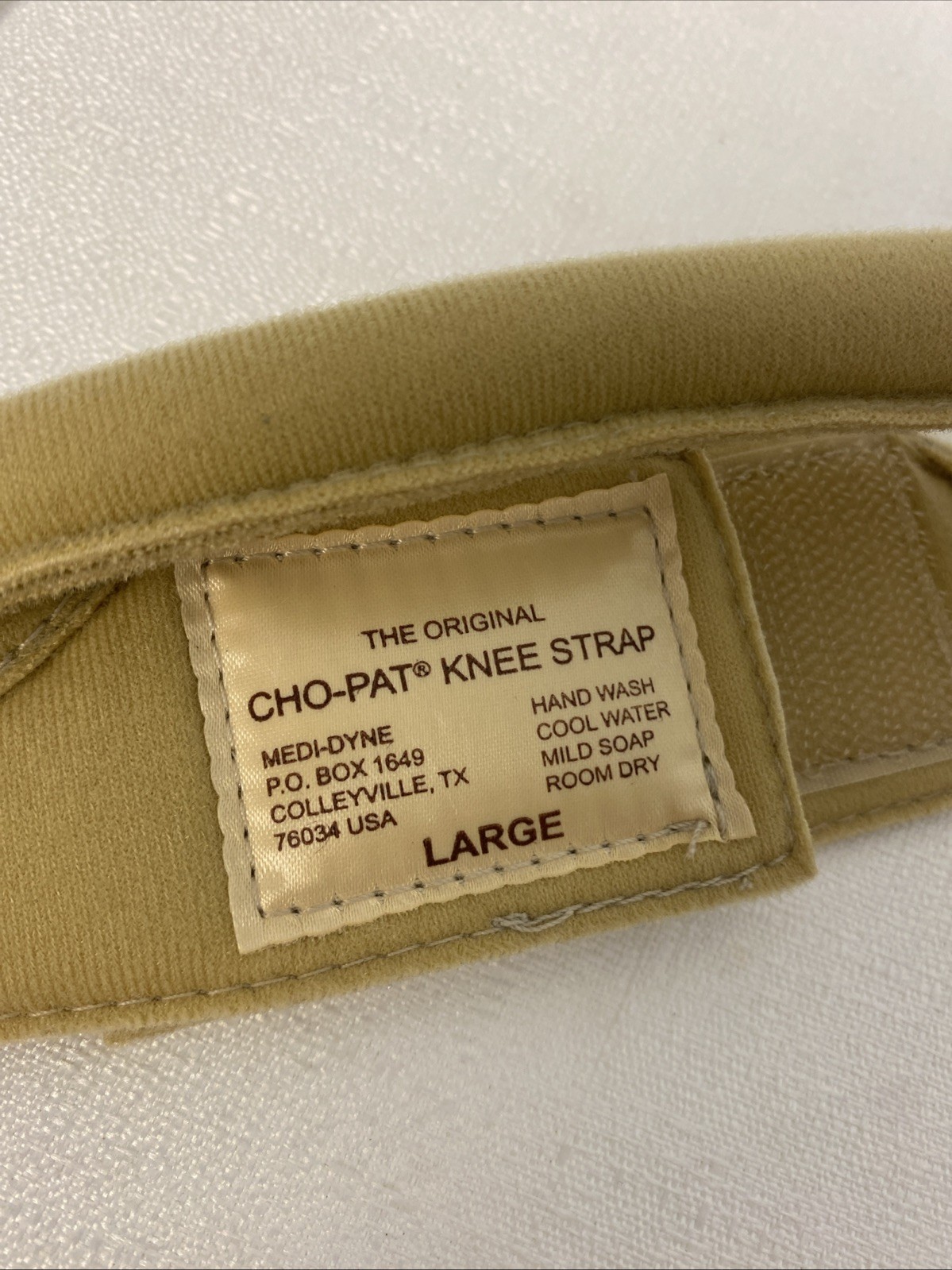 Cho-Pat Original Knee Strap Tan Large CPOKS19 New In Package