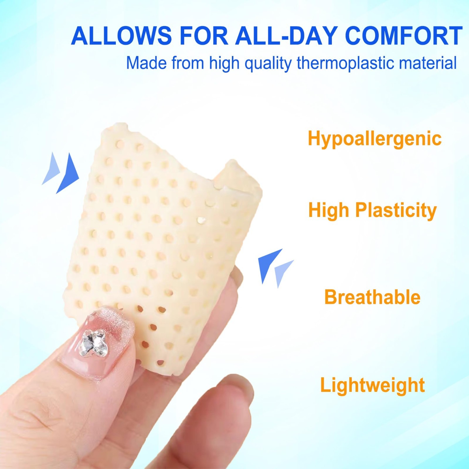 7-Piece Thermoplastic Nose Splint Set – Trapezoid Nasal Support Brace for Rhinop