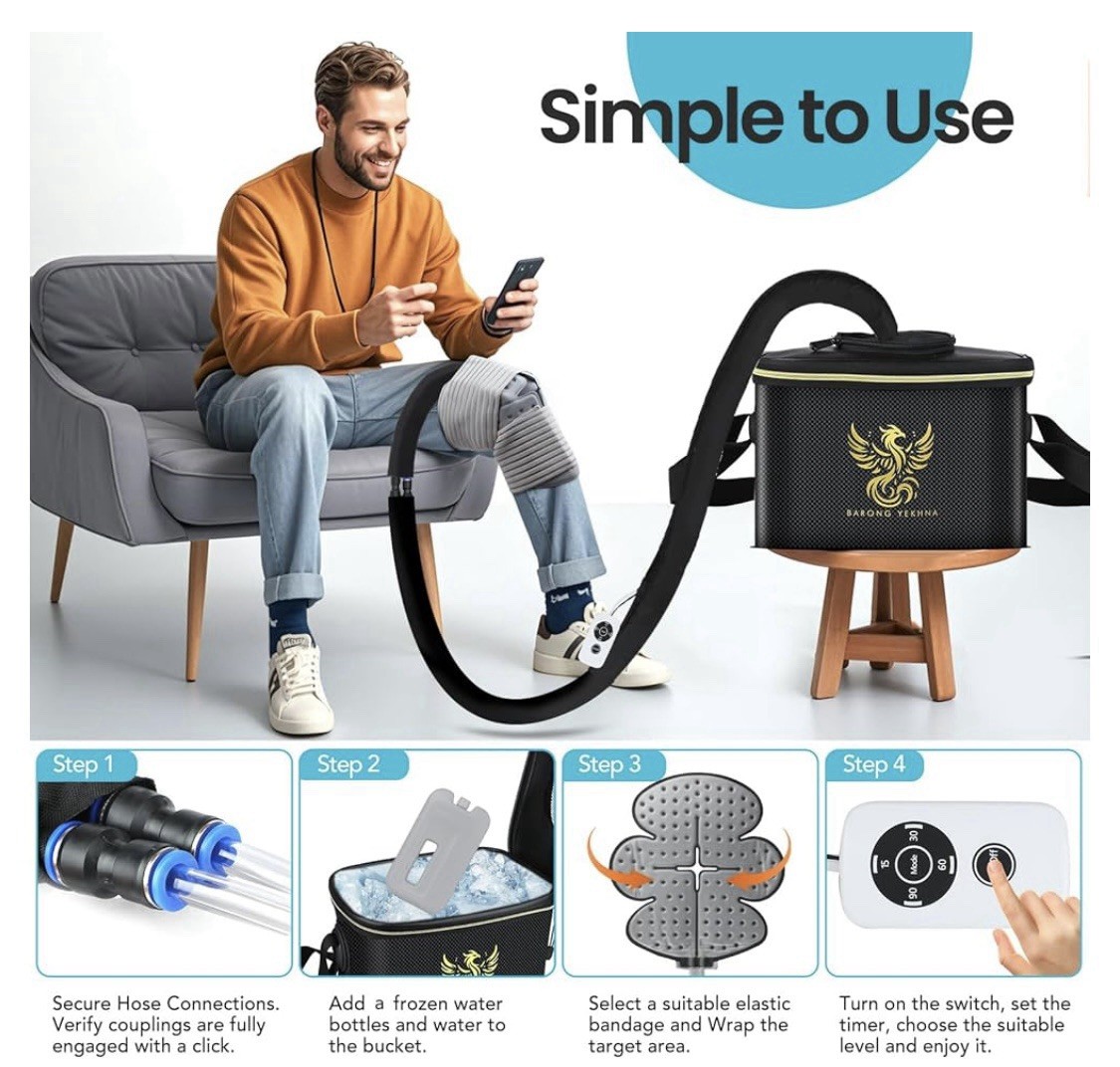 Portable Ice Machine for Knee & Joint Recovery – 12hr Cryotherapy System