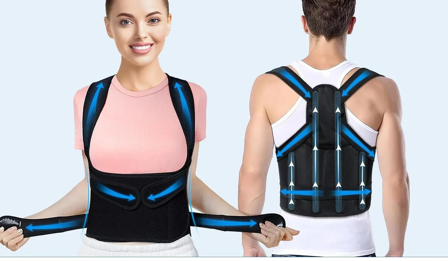 Back Brace Posture Corrector Women Men Shoulder Straightener Adjustable Support