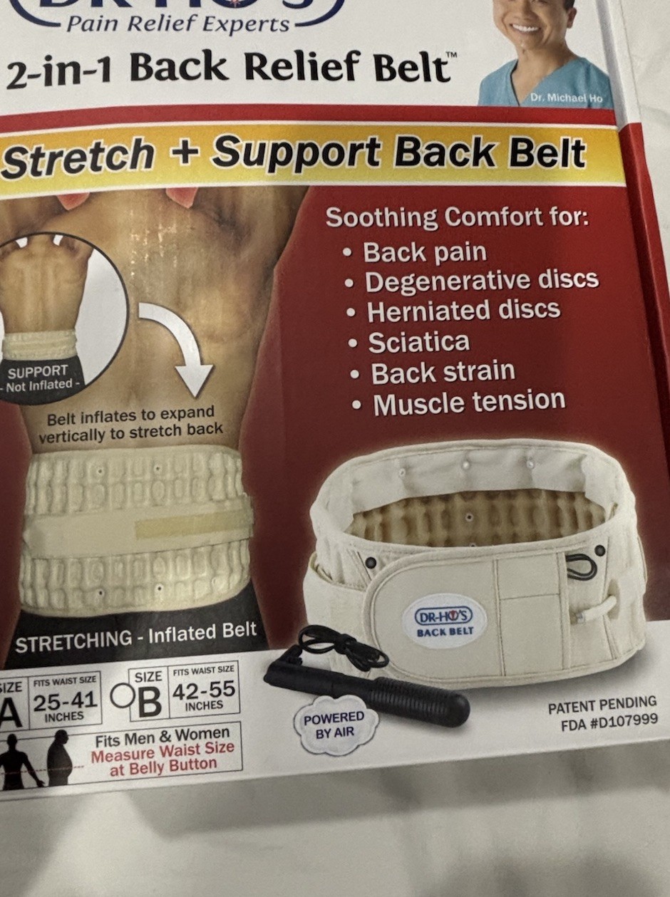 Dr Ho’s 2in1 Decompression Belt For Lower Back Pain Relief Lumbar Support Size A