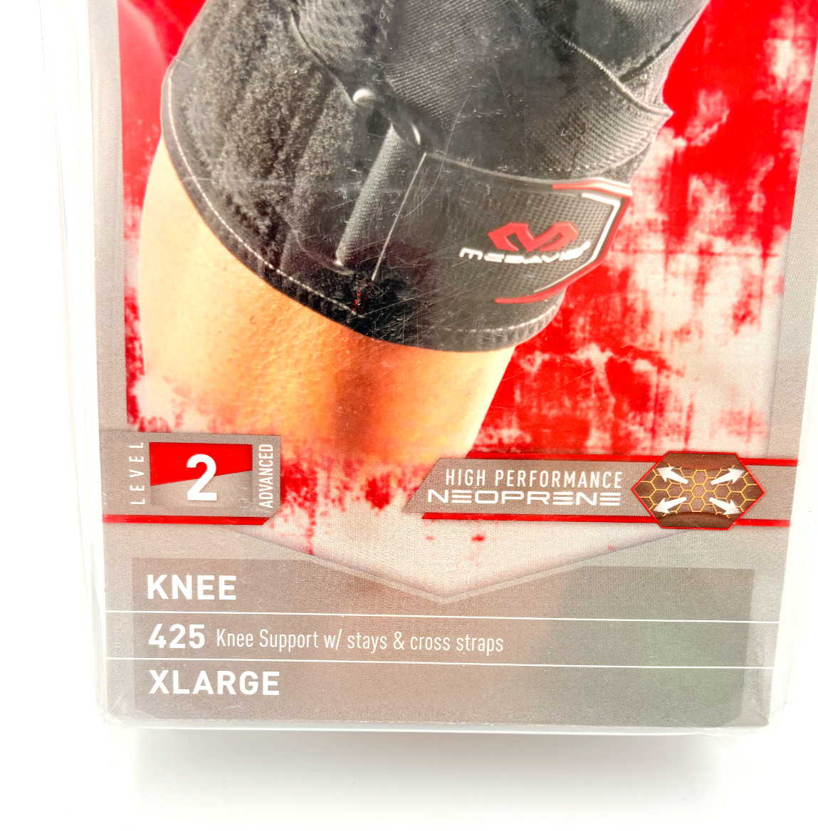 McDavid 425 Level 2 Knee Brace Support with Side Stays, Black, (Size: XL)