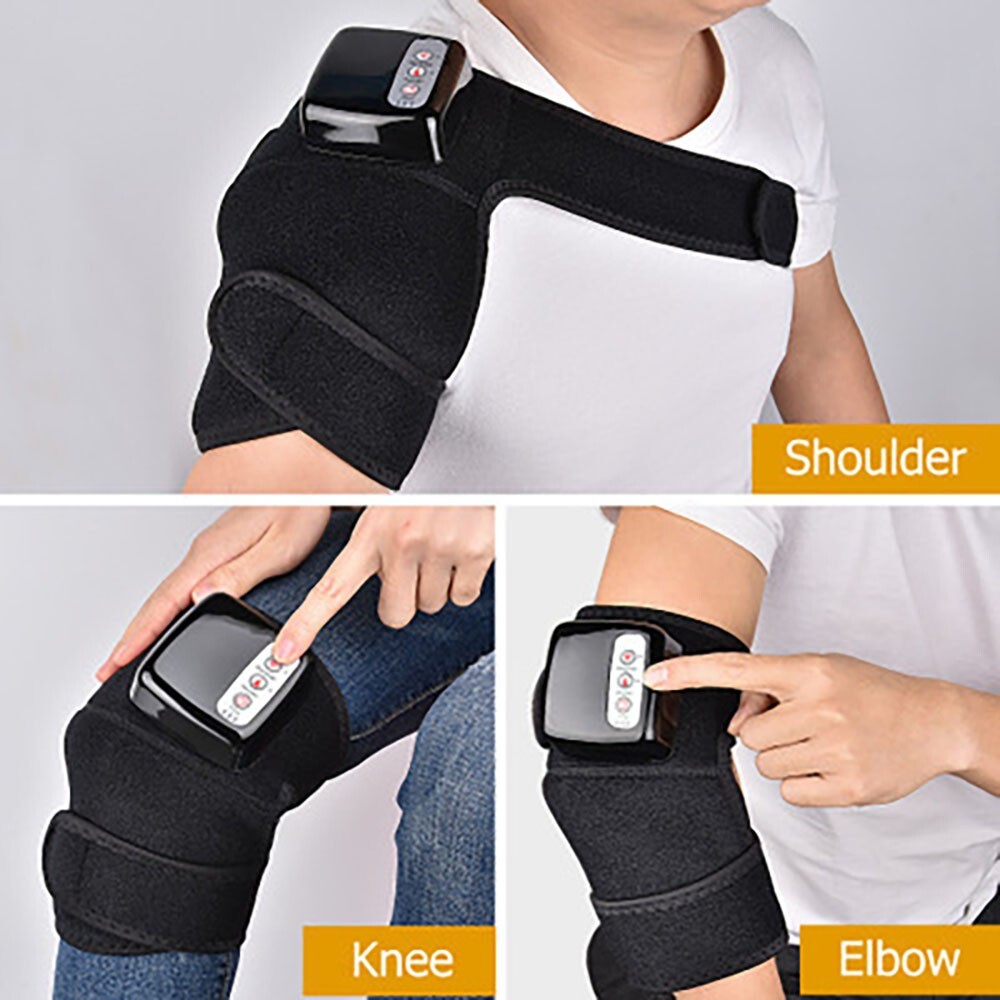 Electric Heating Knee Massager Pad Support Brace Leg Arthritis Therapy Massager