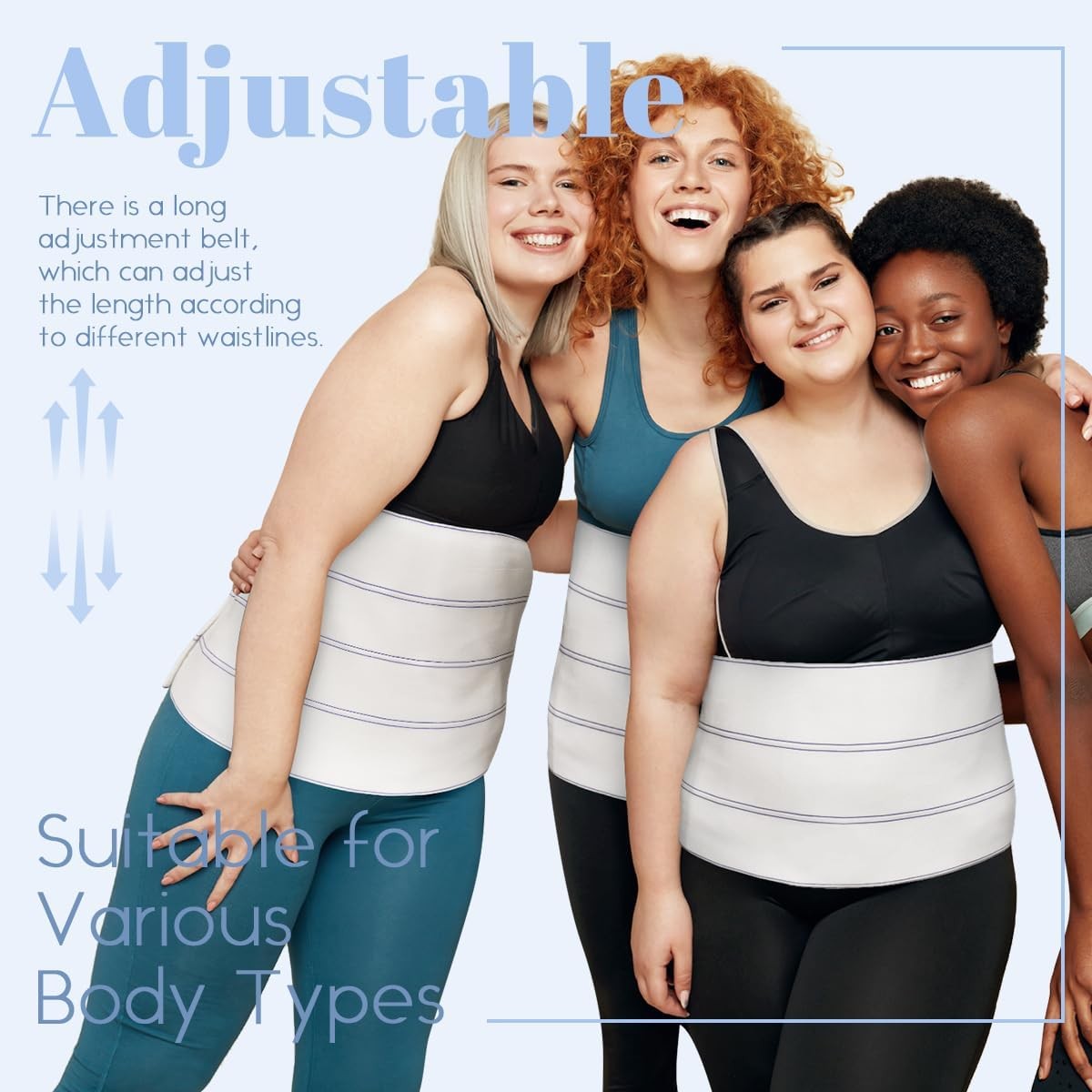 C Section Belly Binder, 12-Inch Wide Abdominal Binder Post Surgery Plus Size,…