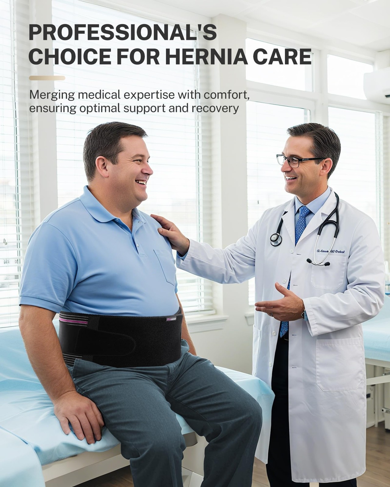 Front-Wearing Umbilical Hernia Belt, Unisex, 3D Dome-Shaped Hernia Support Pa…