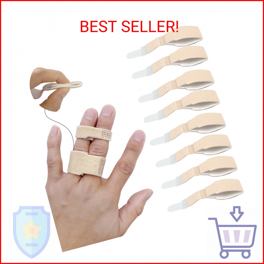 Jrery-KEY Finger Buddy Straps 8 Pack – Buddy Tape Finger Straps with Padding for