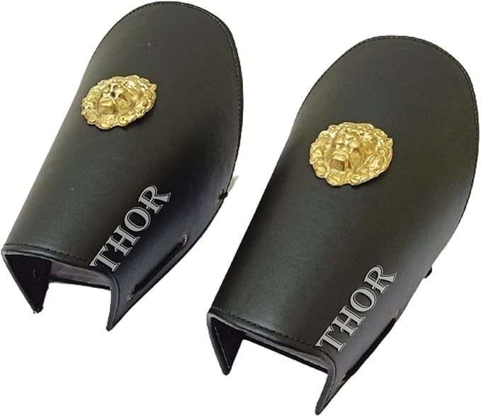 Medieval Armor Collectible Black Leather Arm Guard Armor Costume Rustic Vintage