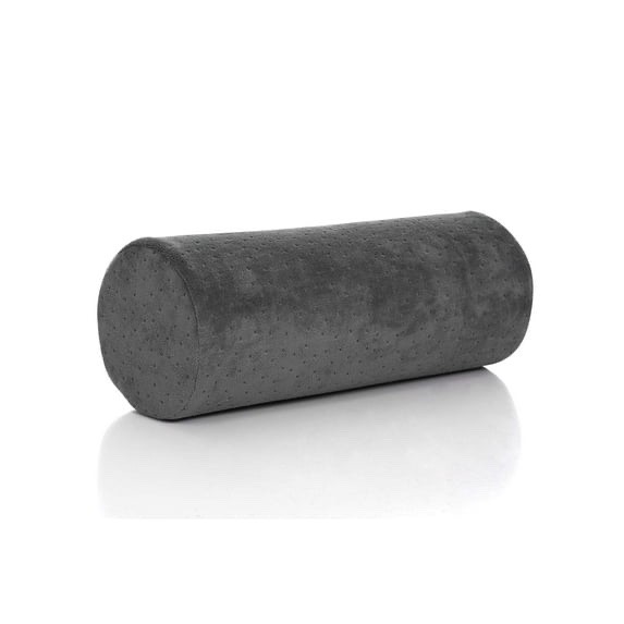AllSettHealth Gray Neck Roll pillow that emphasizes comfort, health benefits