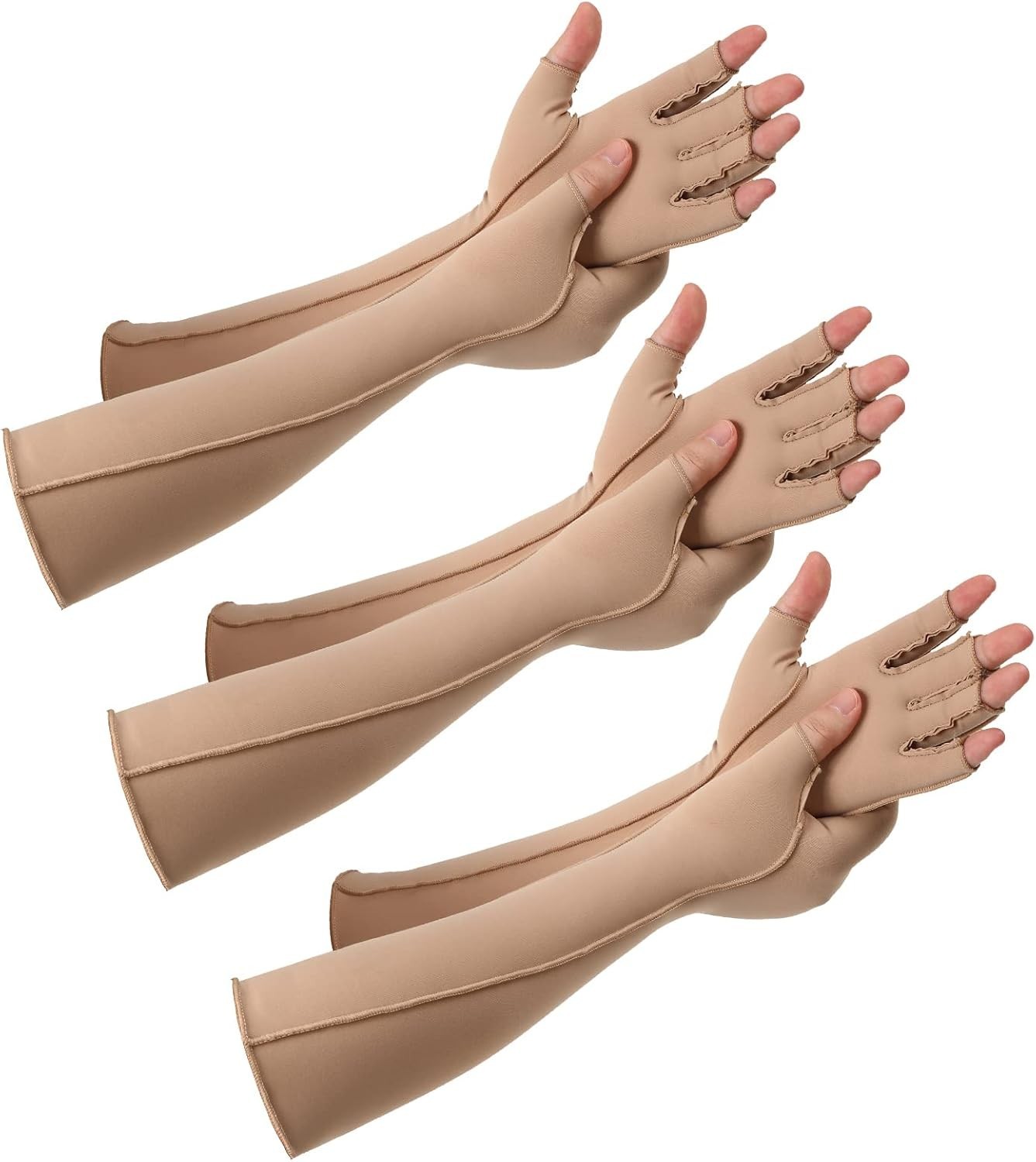 3 Pairs Arthritis Compression Gloves for Women and Men Carpal Tunnel Pain Rel…