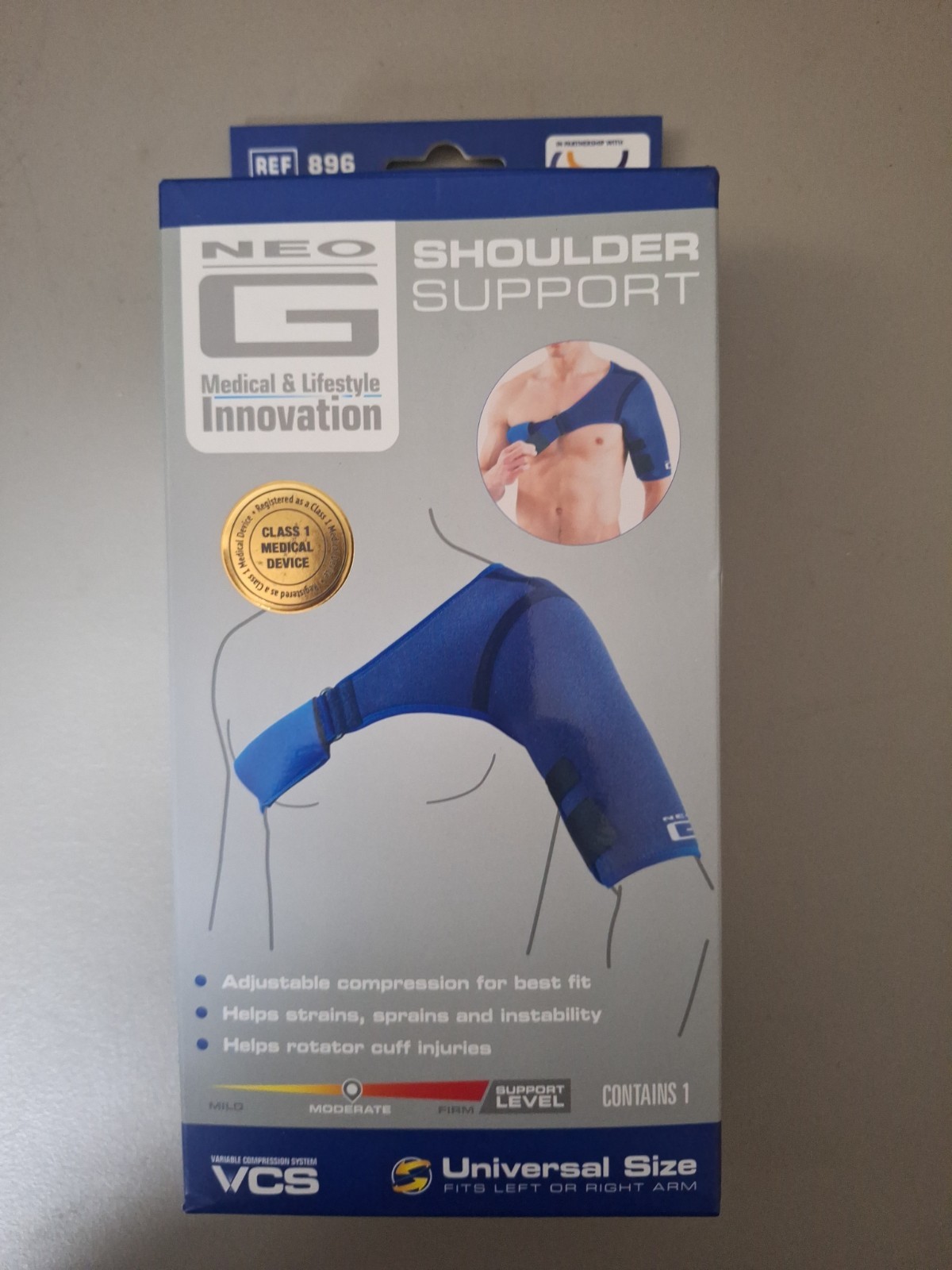 Neo G Shoulder Brace Support Universal Size Fits Left Or Right Arm