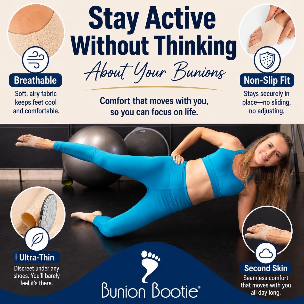 Bunion Corrector for Women Big Toe Straightener. Ultra-Thin Bunion Brace – b3