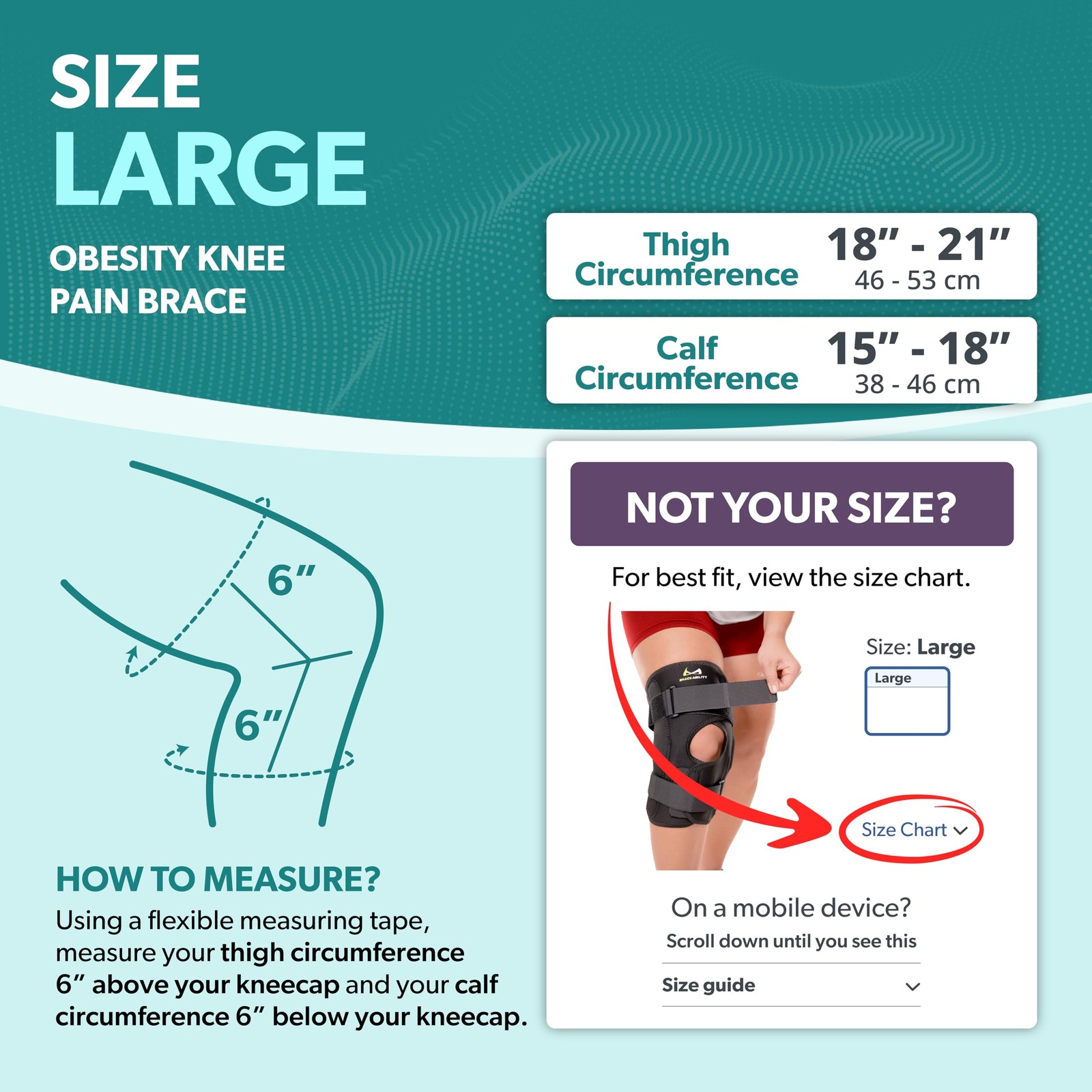 BraceAbility Obesity Hinged Knee Brace – Plus Size Large Wraparound Support