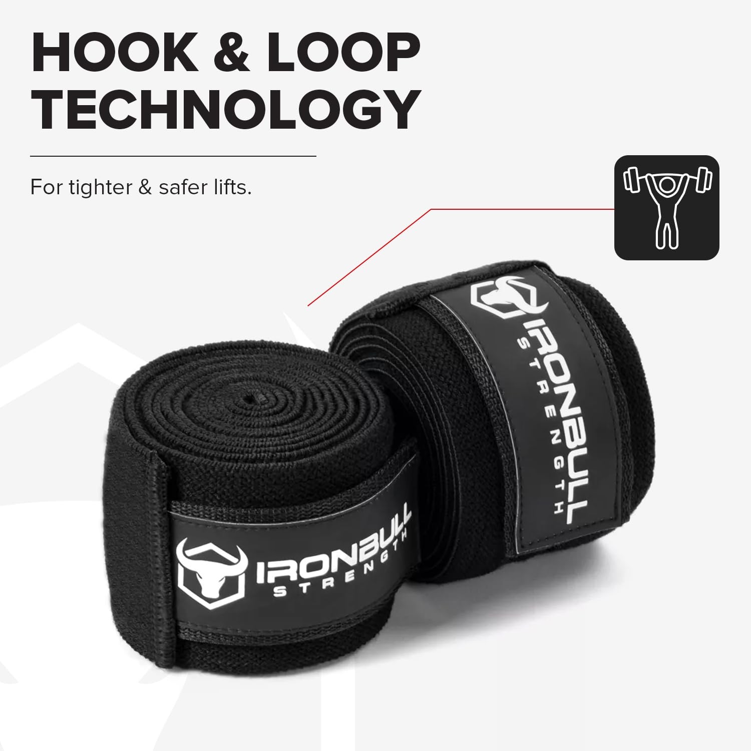 Knee Wraps for Weightlifting – 80″ Elastic Knee Straps for Squats and Weight …