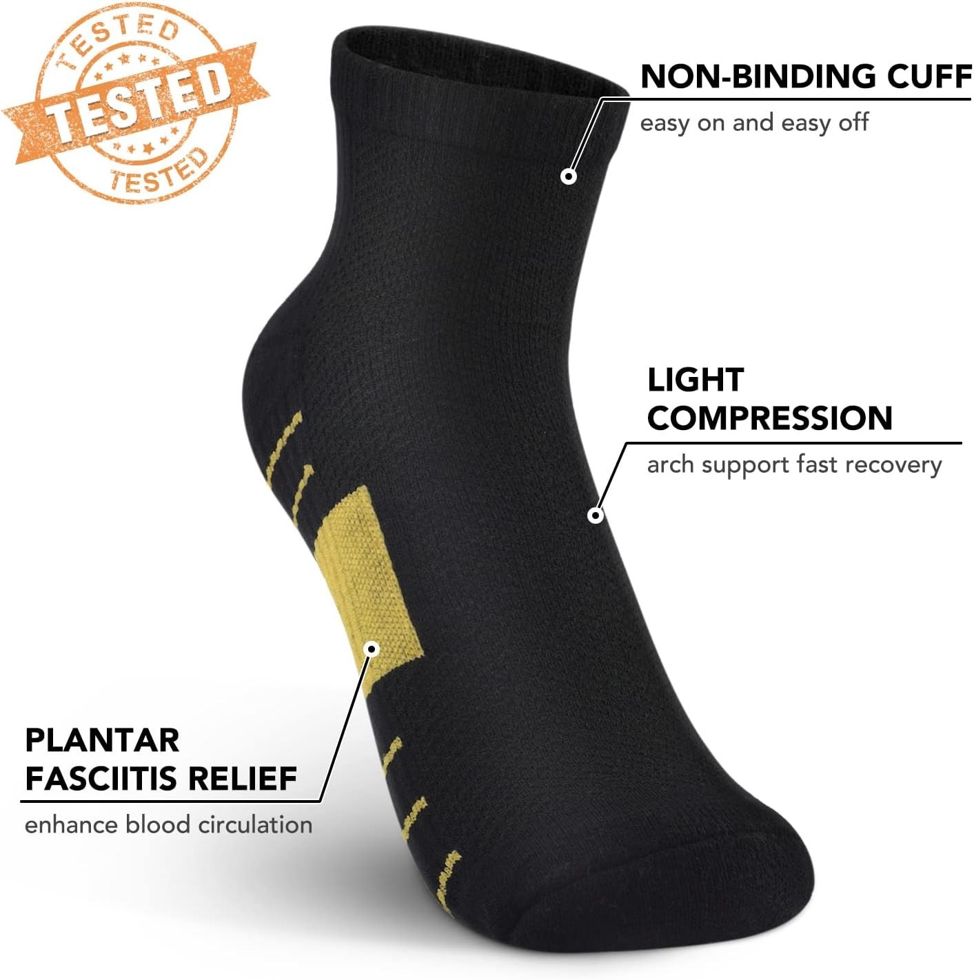 Compression Therapy Socks – 5 Pairs Copper Support for Athletes & Everyday Use