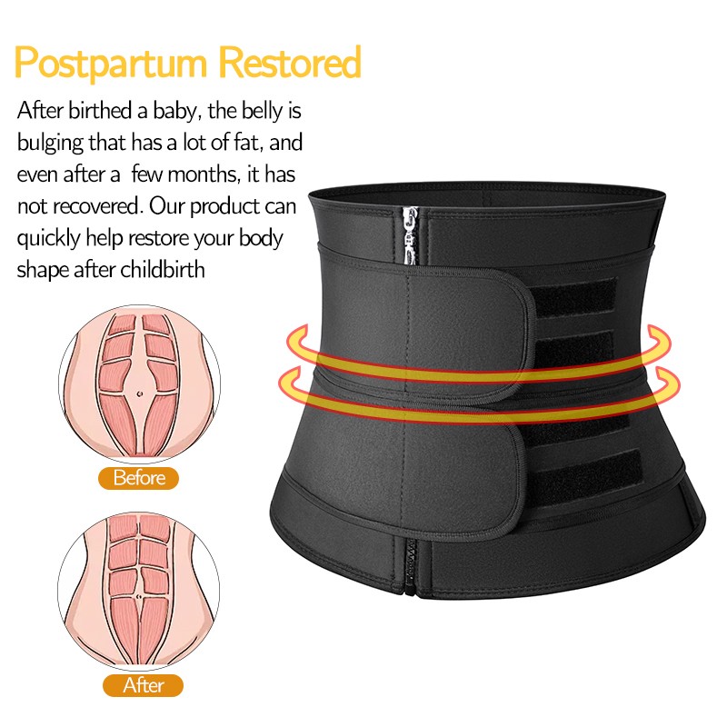 Mens Neoprene Sweat Belt Fat Burner Tummy Control Body Shaper Waist Trainer Gym