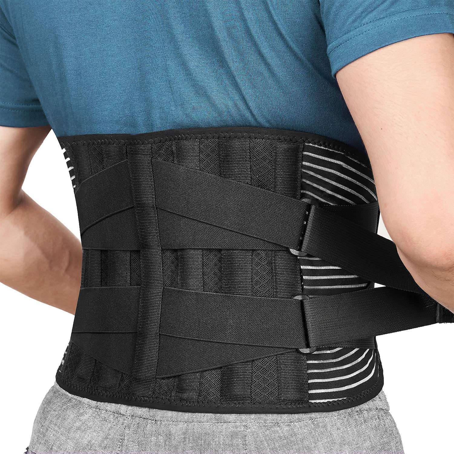 Breathable Mesh Lower Lumbar Brace Back Support Belt Pain Relief for Men Women