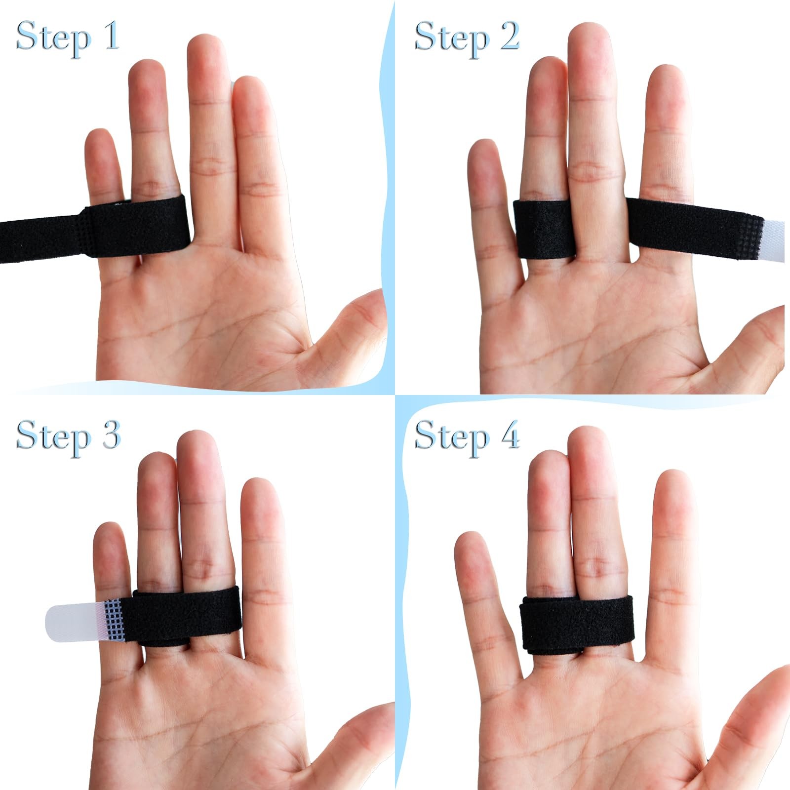 Tape Finger Straps Reusable Toe Straighteners for Curled Toes Fingers Support