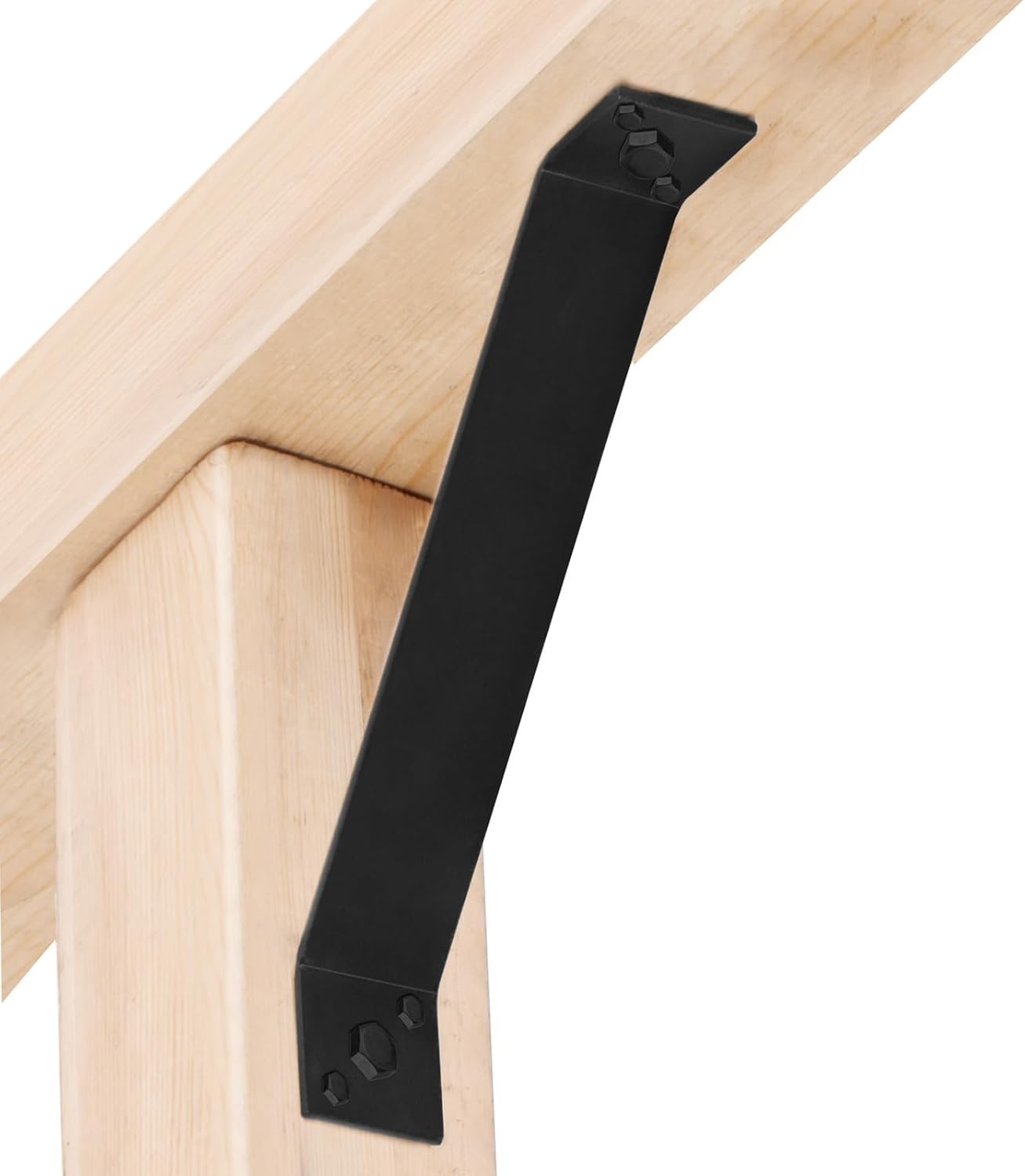 4 Heavy-Duty 45-Degree Angle Bracket Straps – 11 Gauge Low Carbon Steel