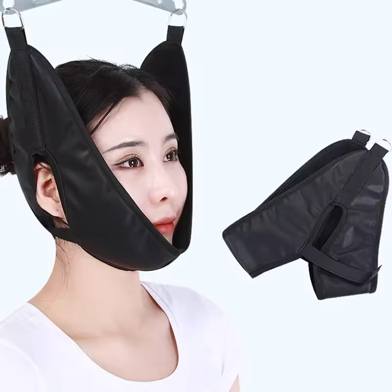 Cervical Neck Traction Device Neck Stretcher Pain Relief over Door Sleeves Brace