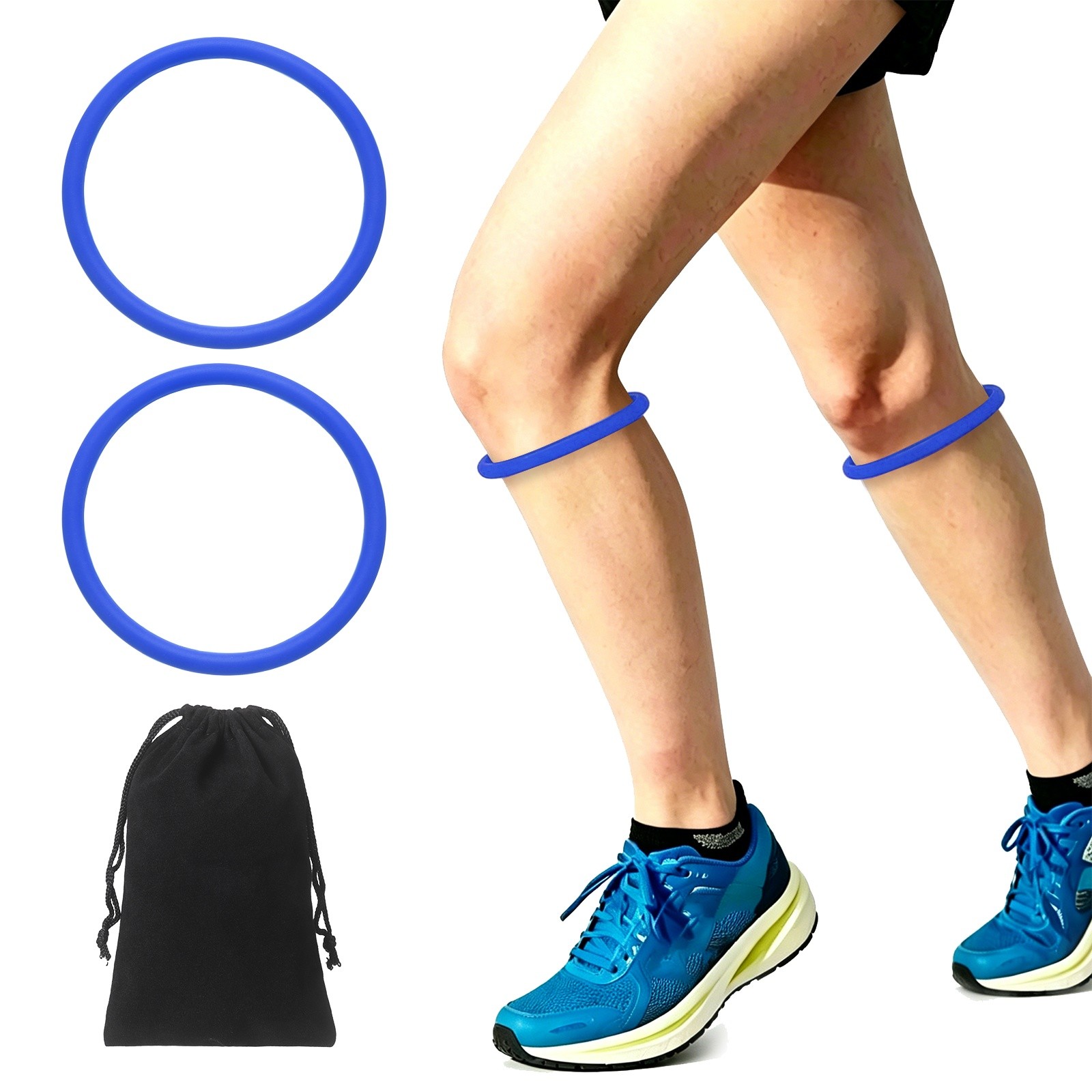Patellar Tendon Support Strap with Storage Bag, Blue & 1 Set