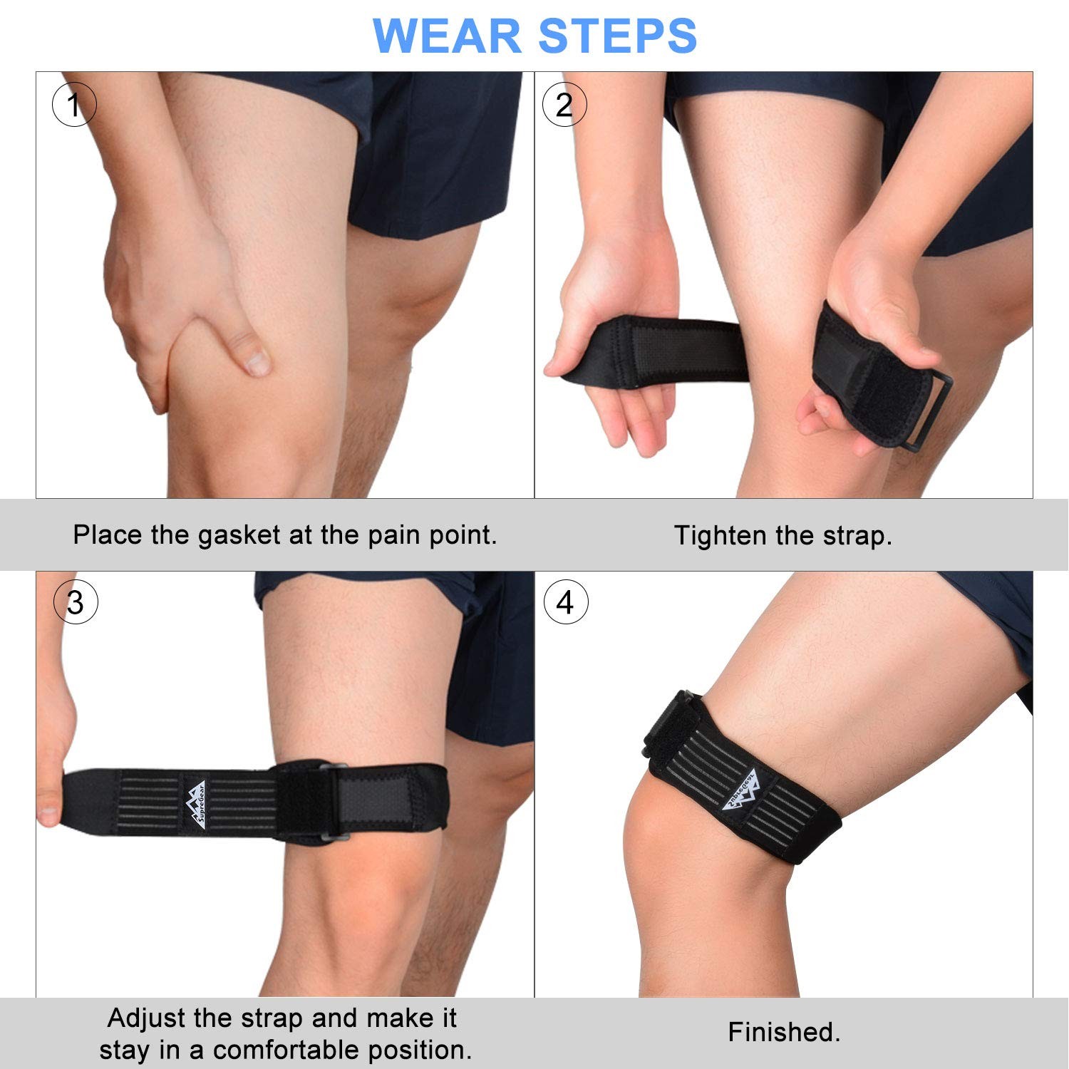 IT Band Strap, Adjustable Iliotibial Band – Knee, Thigh, Hip & ITB Syndrome S…