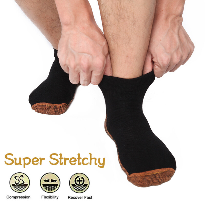COMFREE Copper Sleeve Compression Socks Plantar Fasciitis Ankle Foot Pain Relief