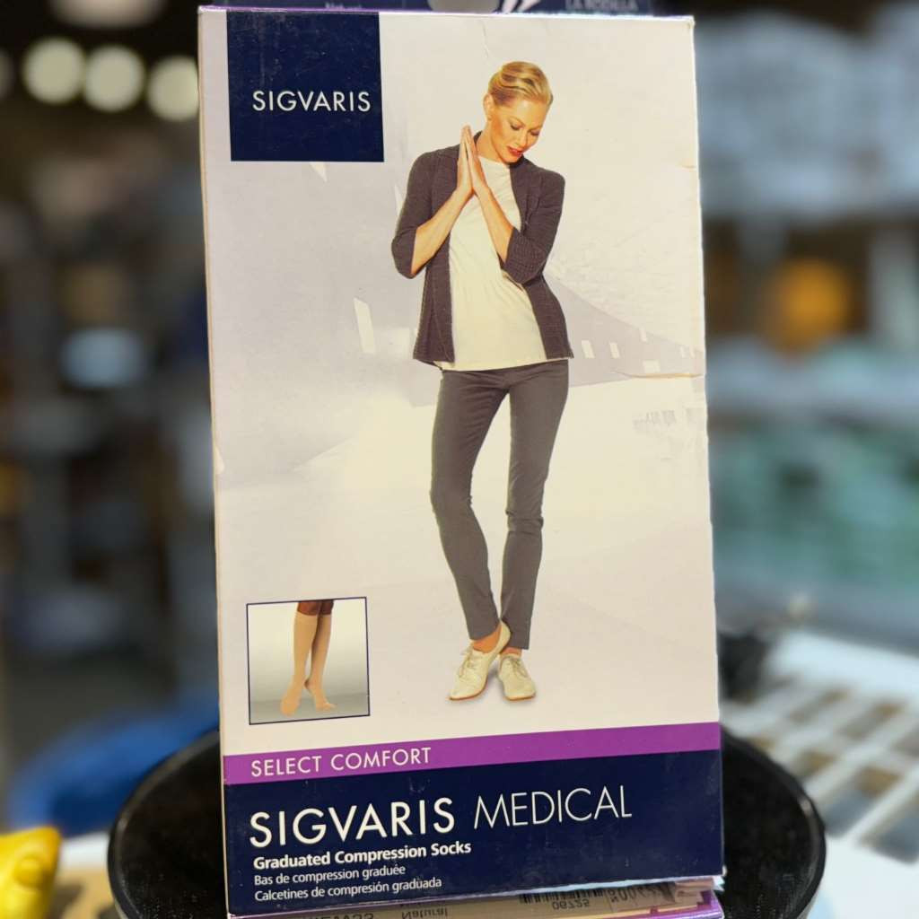 SIGVARIS Women’s Opaque Calf Highs 30-40 Honey ML Medium Long
