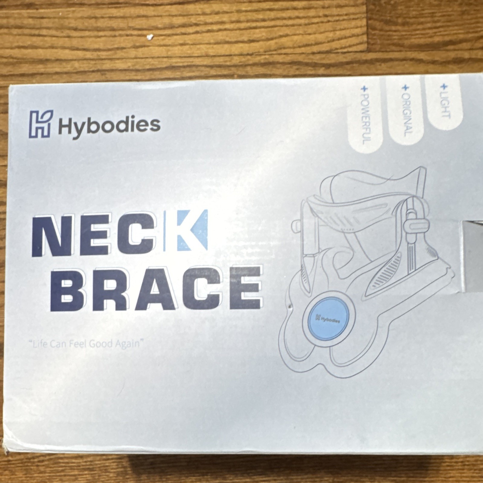 Hybodies Neck Stabilization Brace Unisex One Size White/Blue