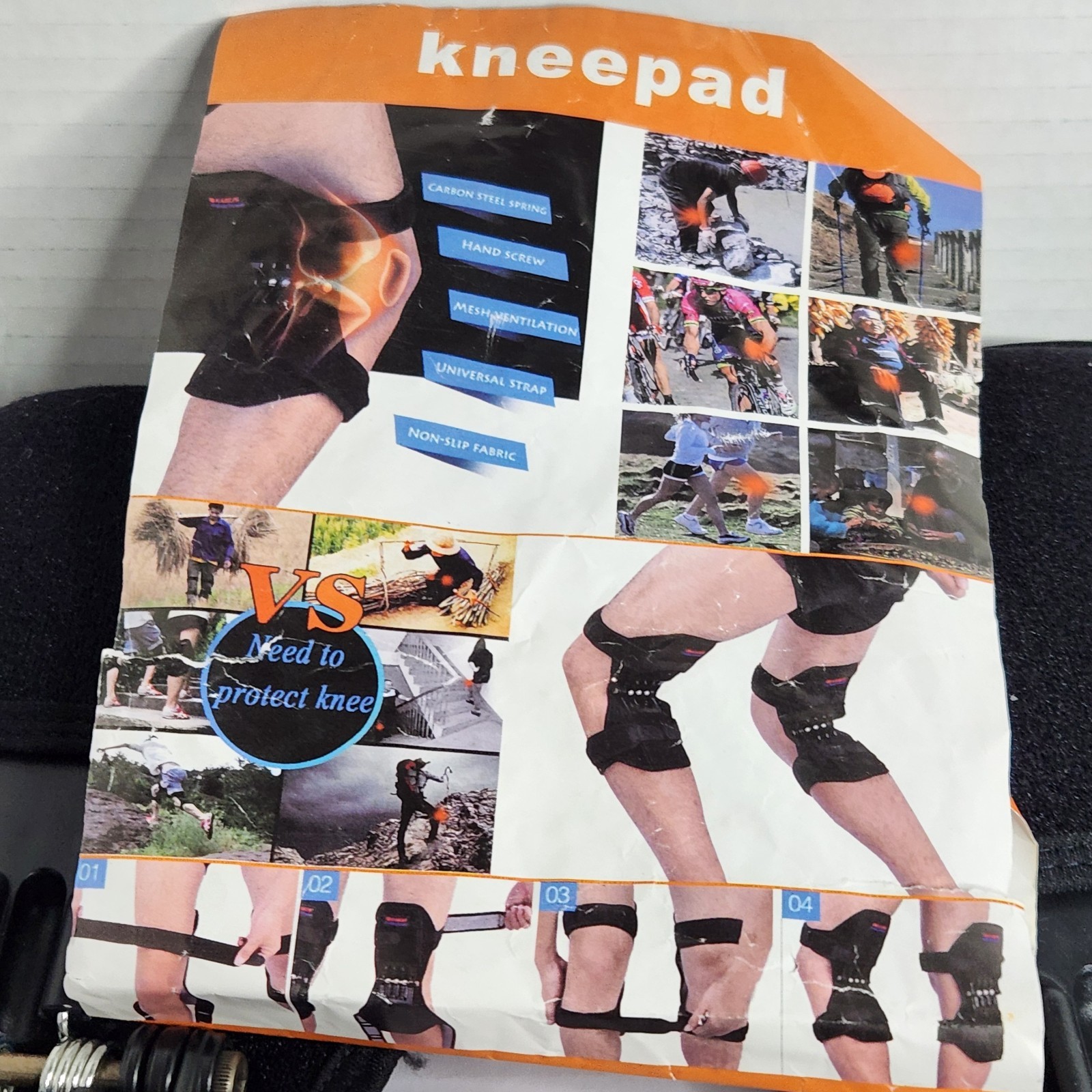 Power Knee Booster Strap Support Brace Adjustable Spring Assist Stabilizer