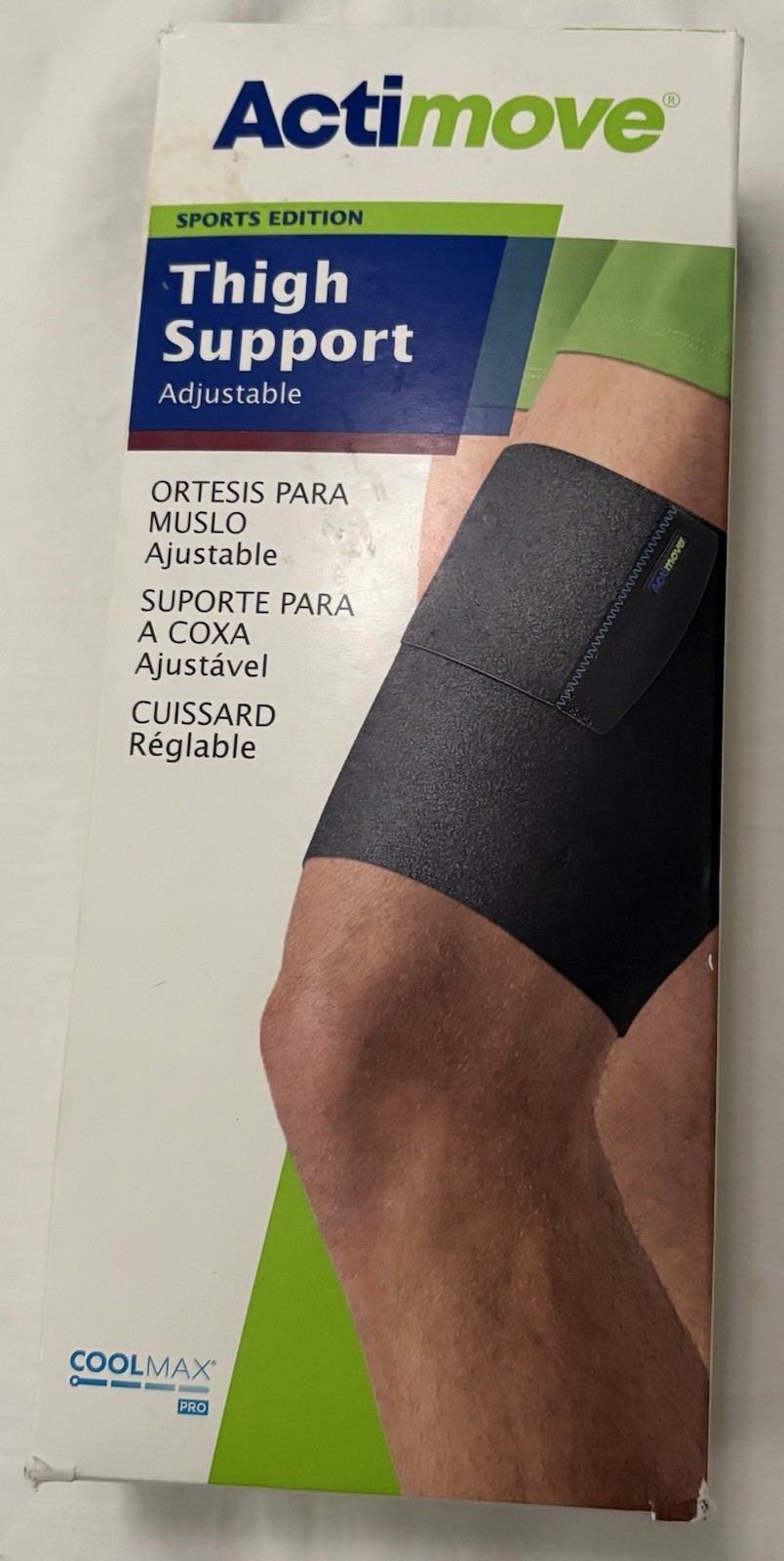 Actimove Thigh Support Sports Edition Adjustable Universal Black Cool Max Pro