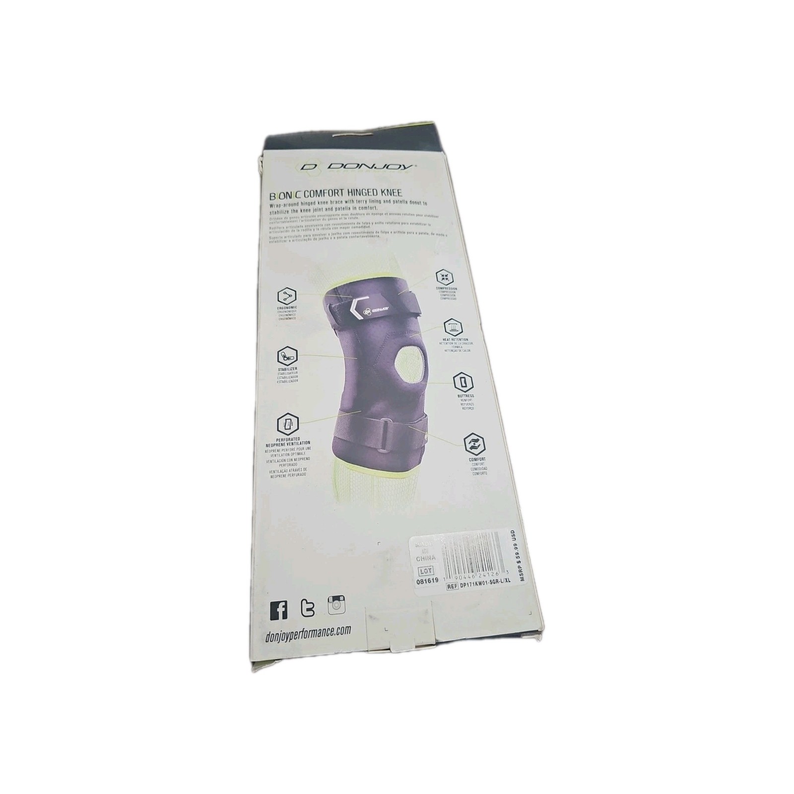 DonJoy Performange Bonic Comfort Hinged Knee Brace – L/XL