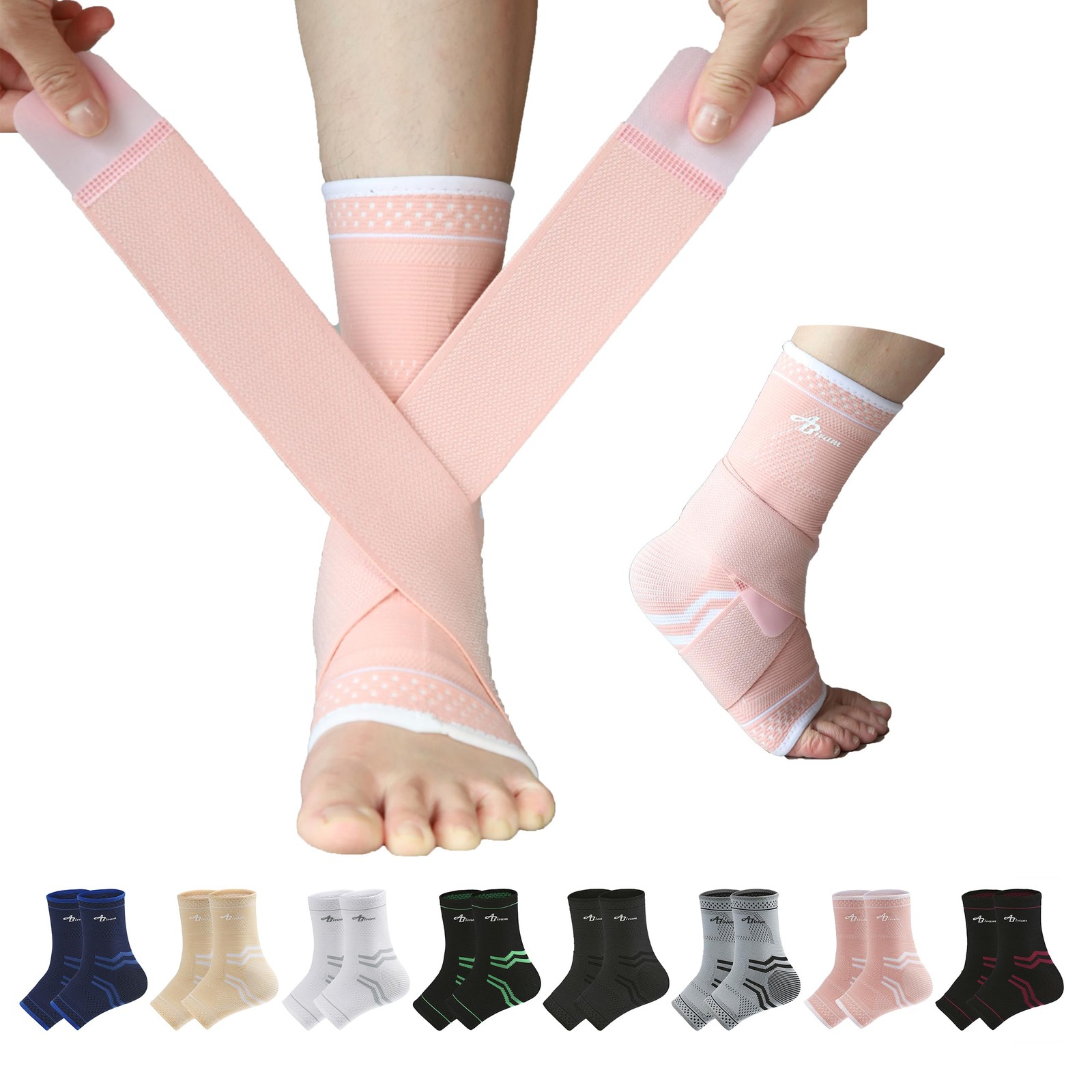Adjustable Ankle Brace Compression Sleeve Wrap Men Women Plantar Fasciitis