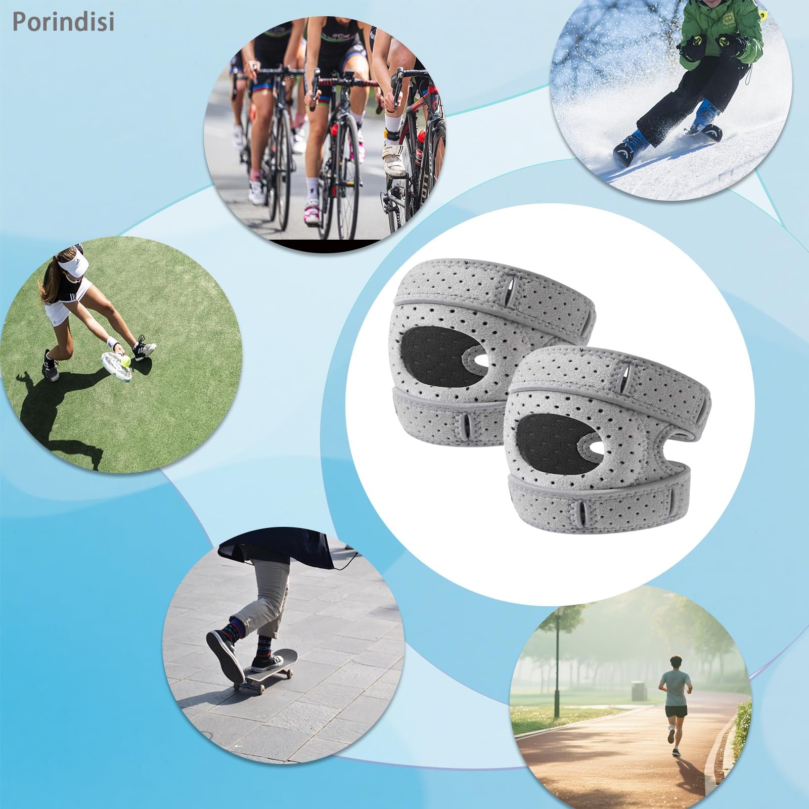 2 Pack Knee Support Brace Stabilizing Sleeve Men Women Small Joint Relief