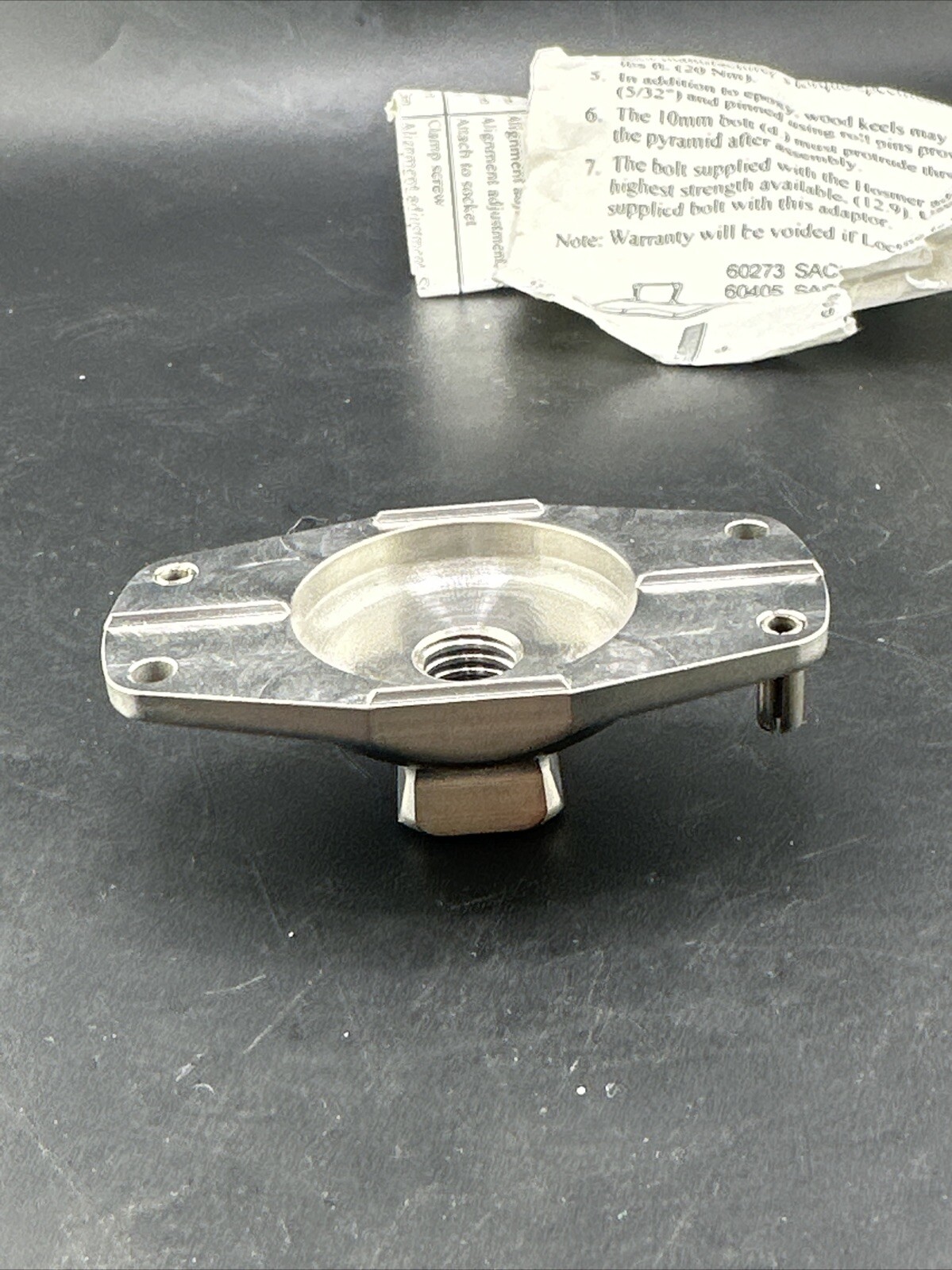 Prosthetic component part, Titanium Hosmer Sach Foot Adapter W/out Bolt. New