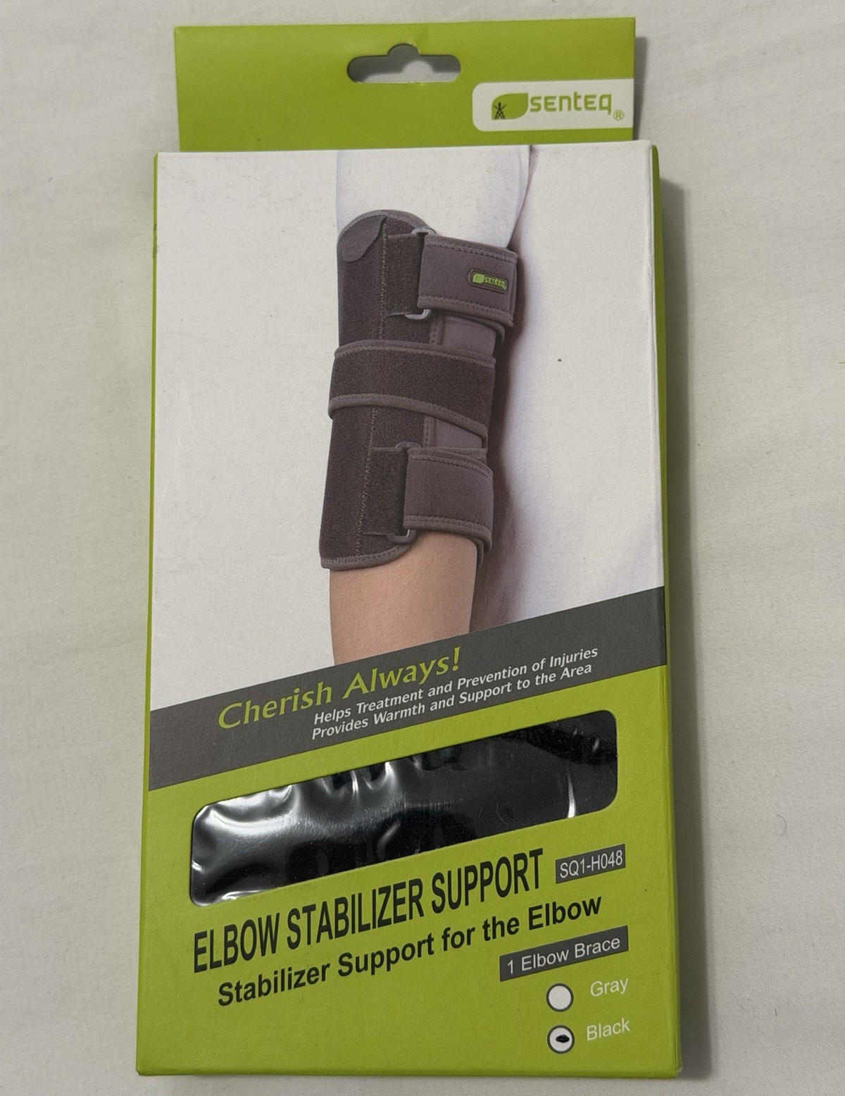 Senteq Elbow Stabilizer Support Brace Adjustable Neoprene One Size Black