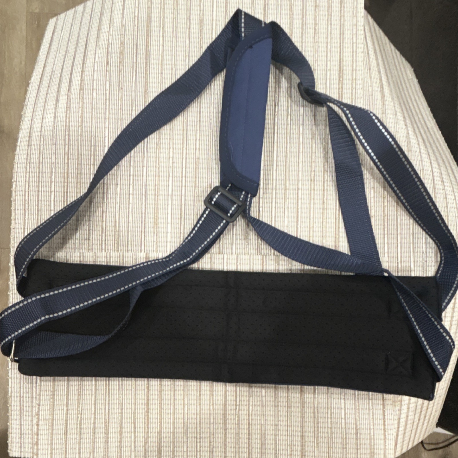 Adjustable Back Support Brace with Blue and Black Straps for Adults
