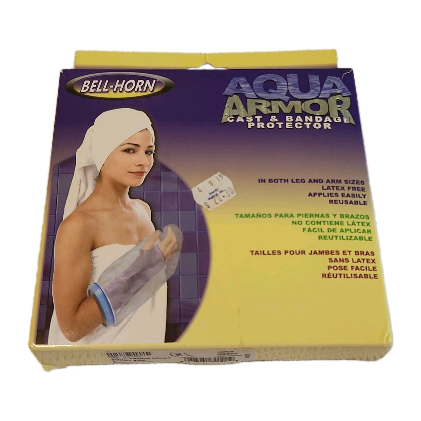 Aqua Armor Cast Or Bandage Protector Bell-horn Leg & Arm Reusable New