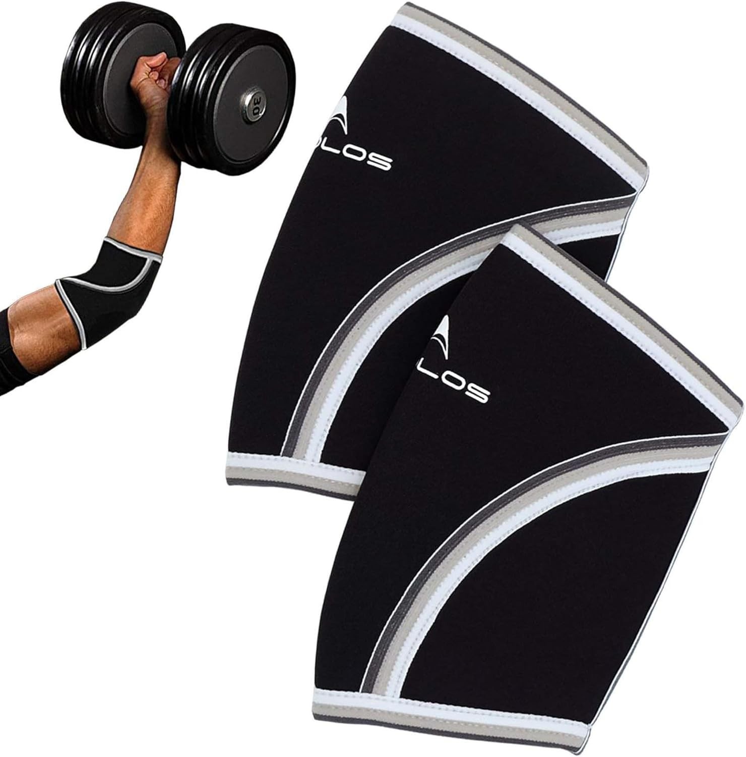 Compression Elbow SleevesPair, 5mm Neoprene Elbow Barces for Weightlifting Po…