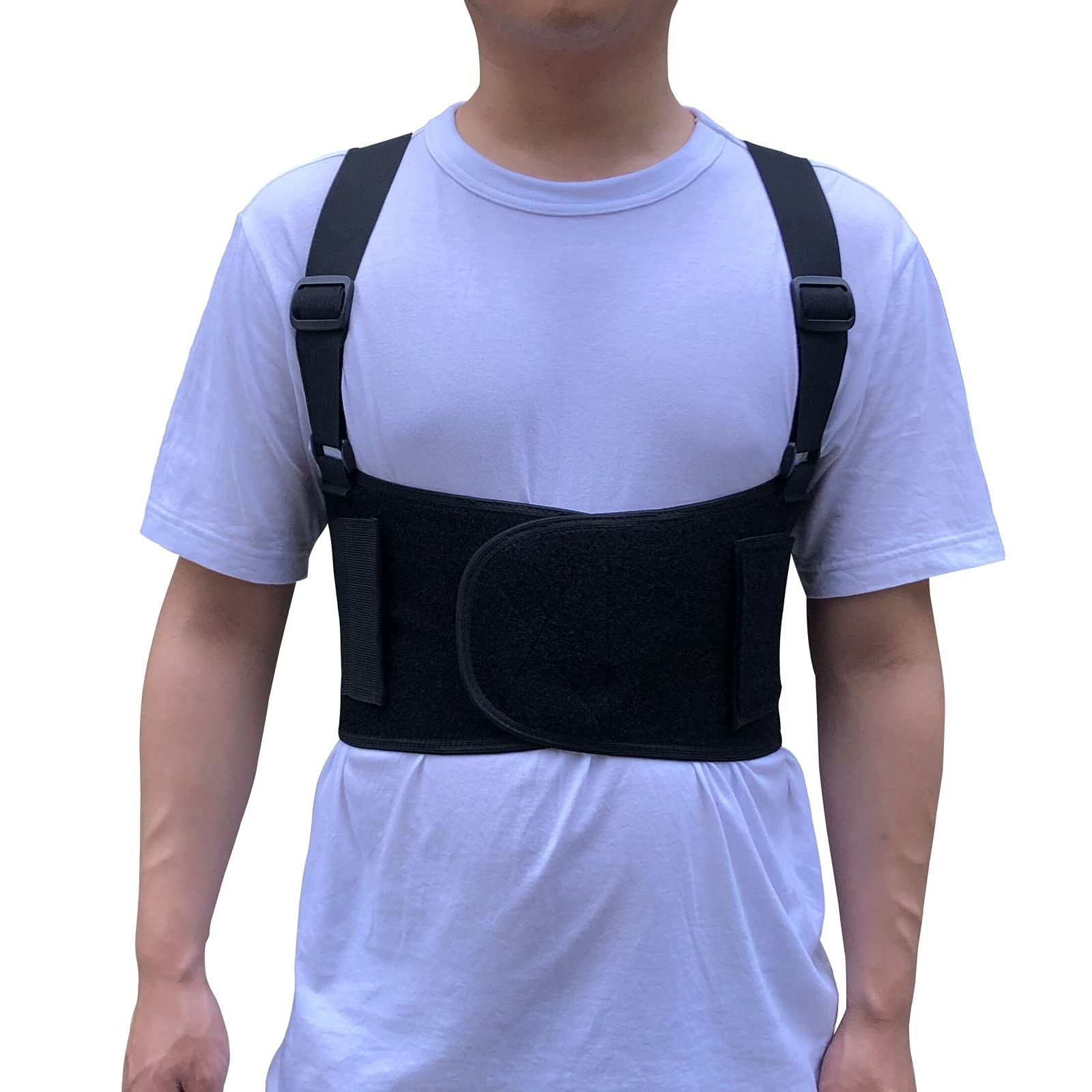 Rib Brace Chest Binder Belt for Men and Women, Breathable Rib Support Wrap fo…