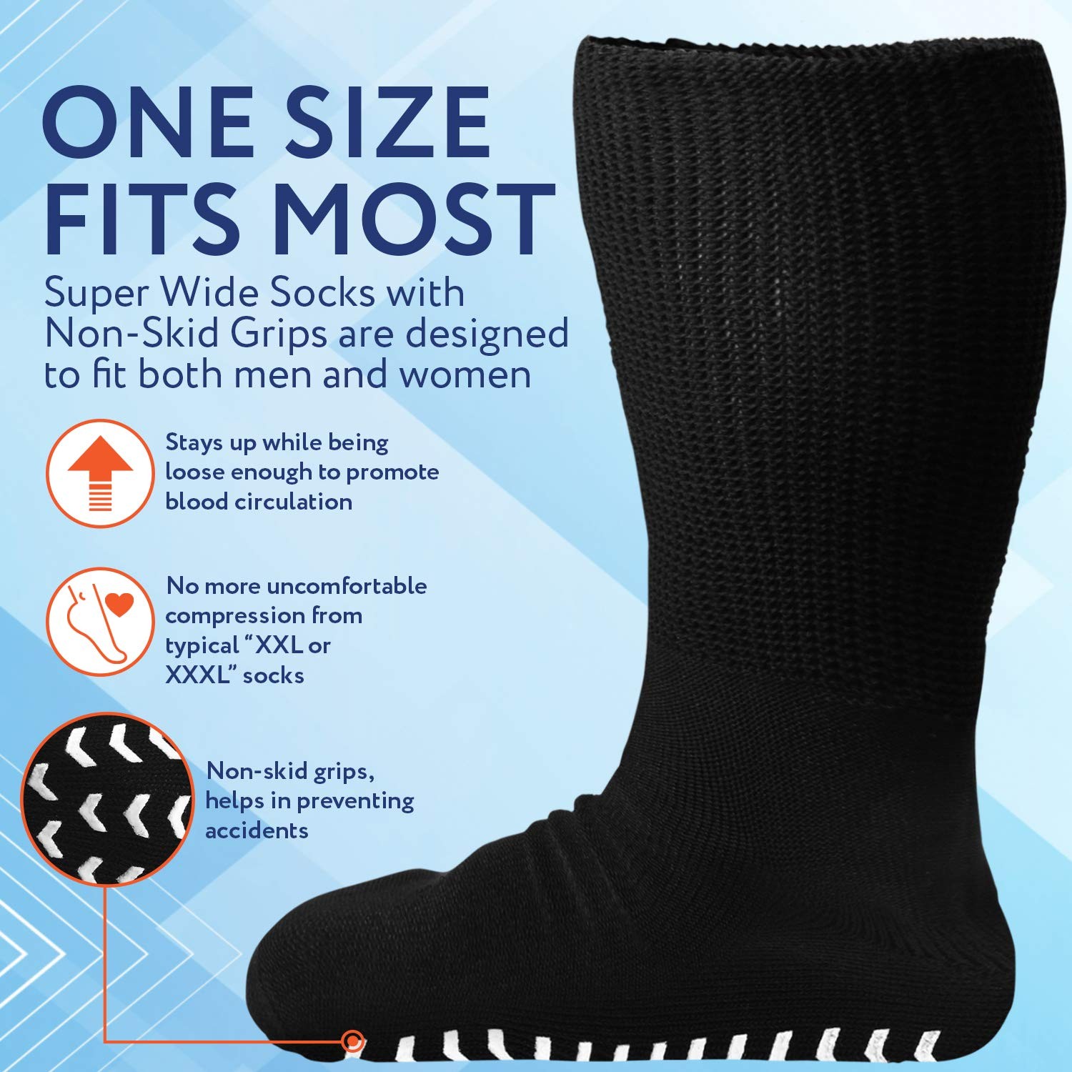 Wide Calf Super Stretch Lymphedema Hospital Medical Compression Socks