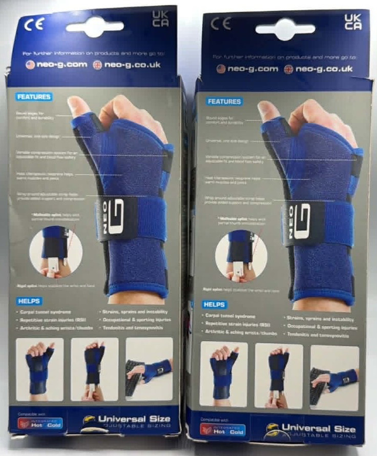 2PK Neo G Stabilized Wrist & Thumb Brace ~ Universal Size ~ Right ~ NEW
