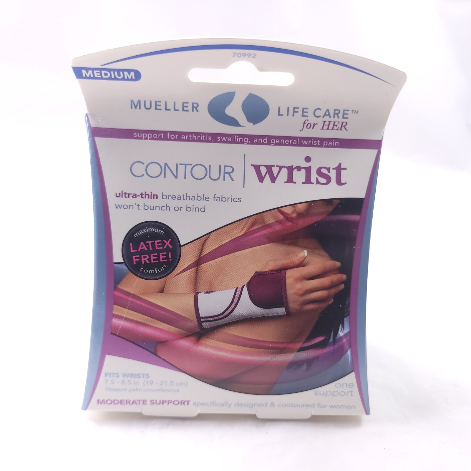 Mueller Life Care For Her Contour Wrist Brace Moderate Support Size M
