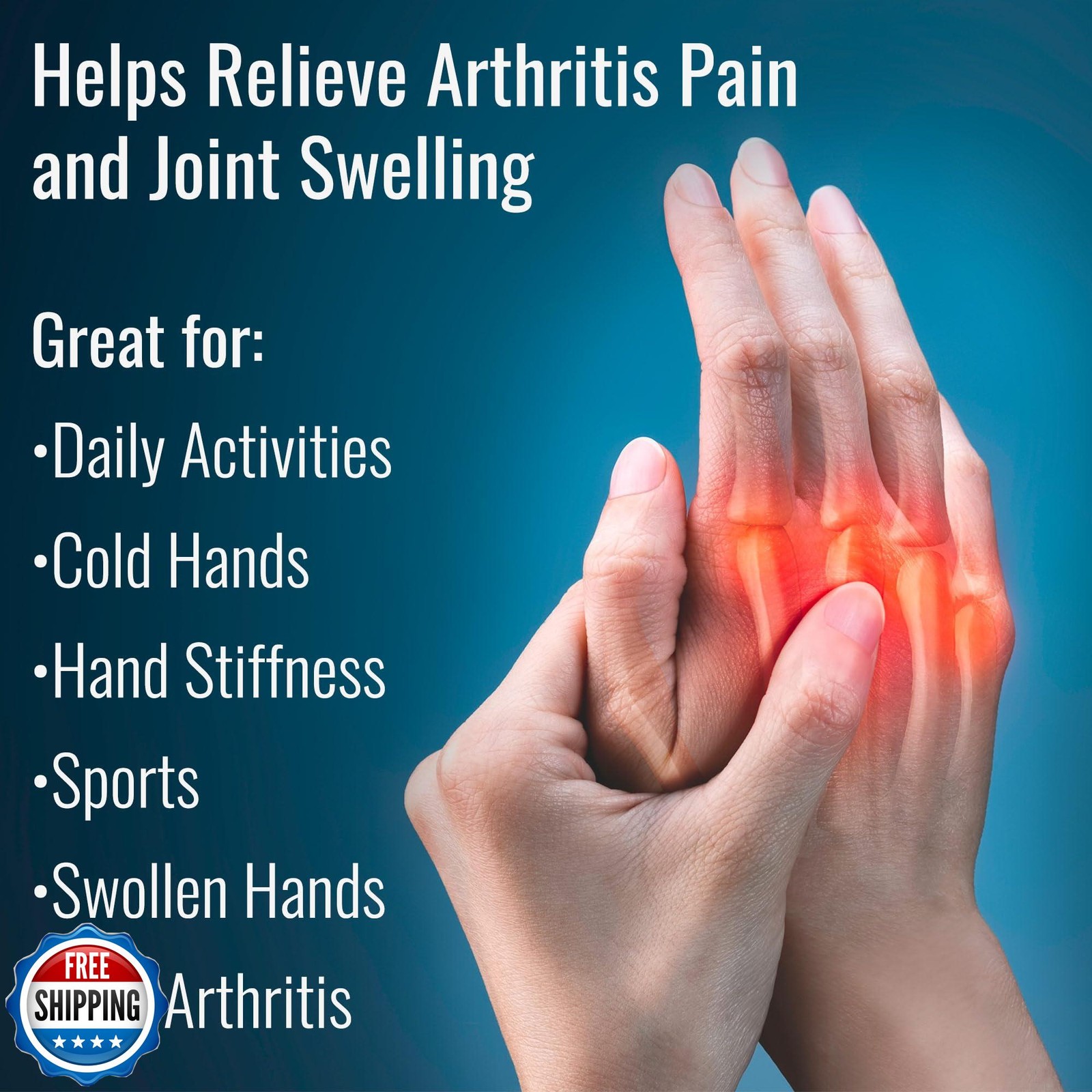 Heelbo Arthritis Compression Gloves for Pain Relief, Reduces Swel