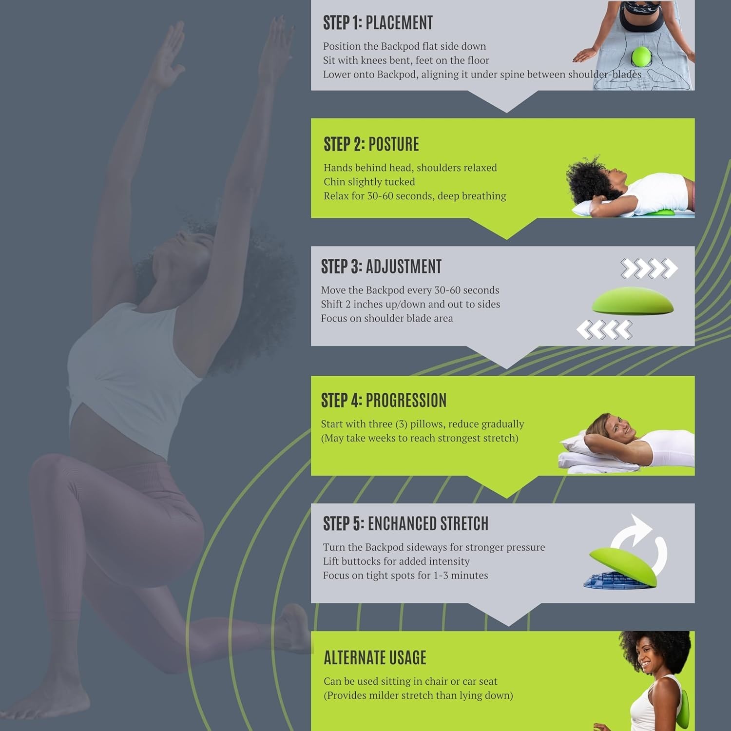 Backpod By Bodystance Premium Treatment For Neck Upper Back & Headache Pain