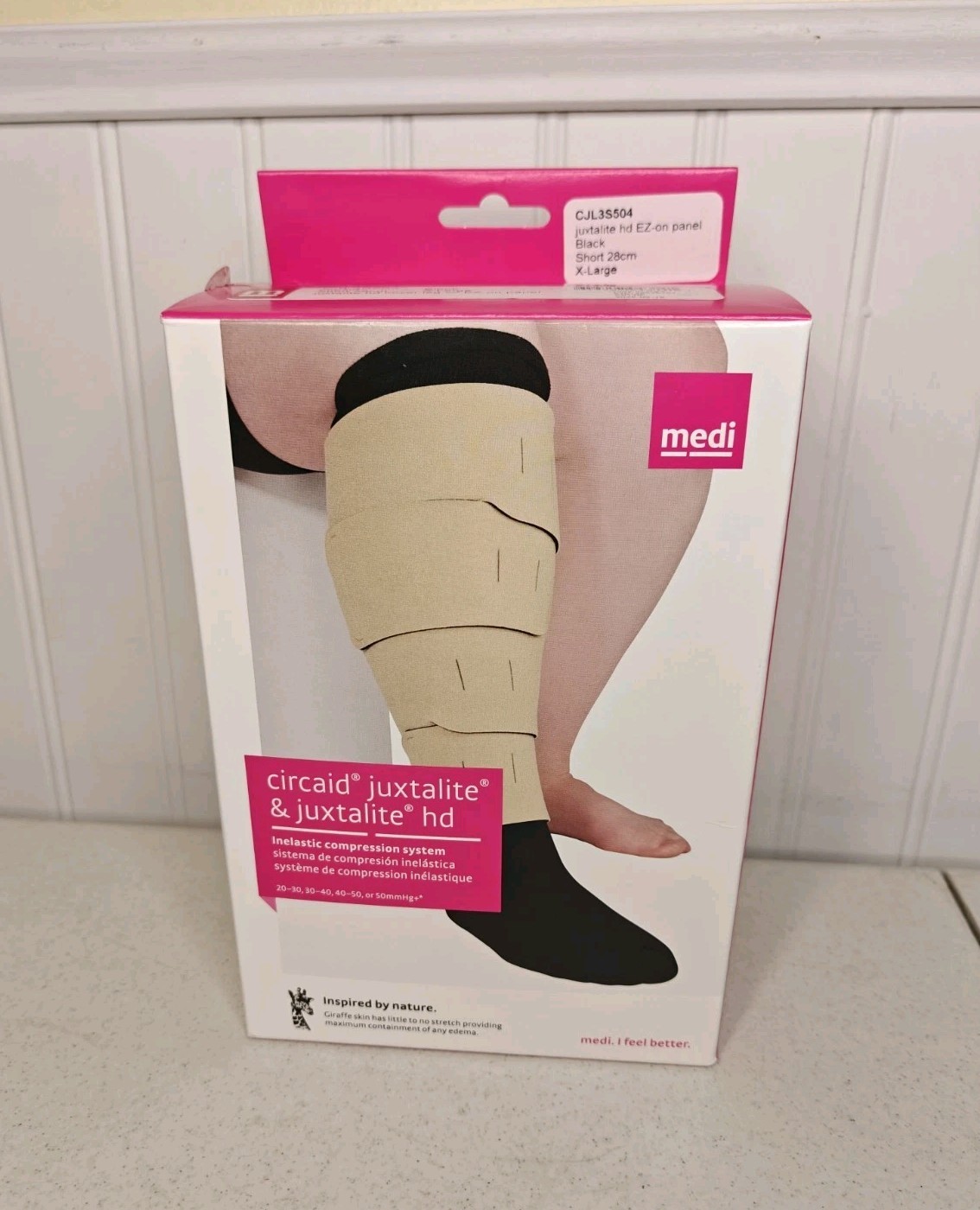 Medi Circaid Juxtafit Lower Leg Inelastic Compression EZ On X LARGE Short 28cm