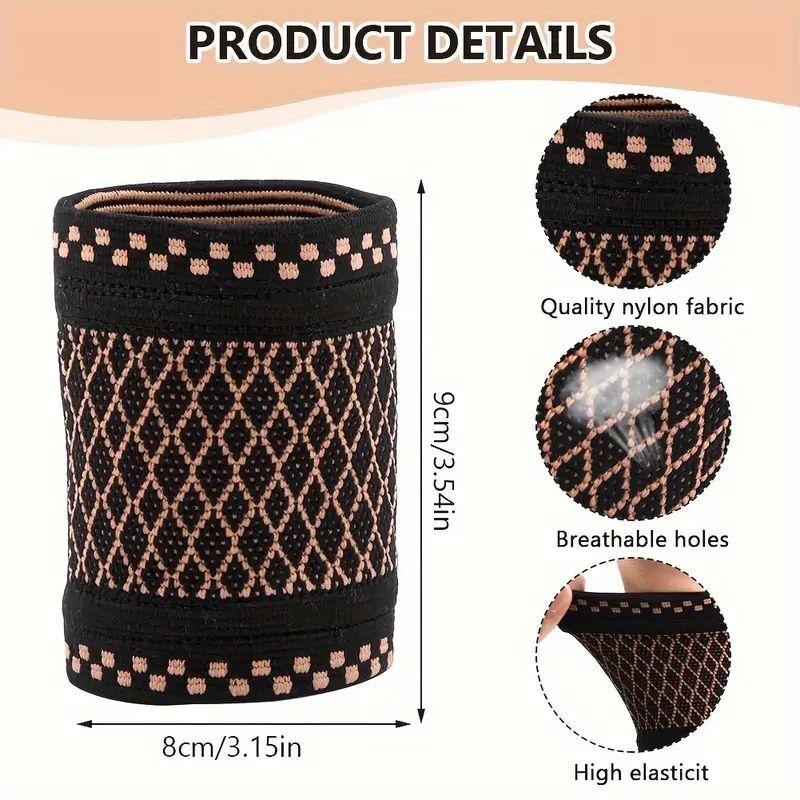 Copper Wrist Compression Brace (4Pcs), Elastic Wrist Support Sleeve Wrist Braces